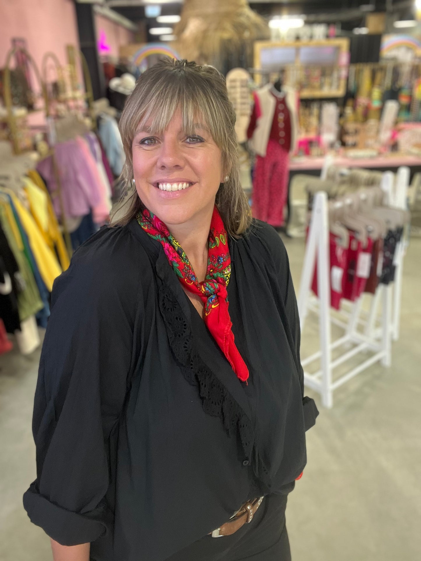 Blouse VELI broderie anglaise - Noir
