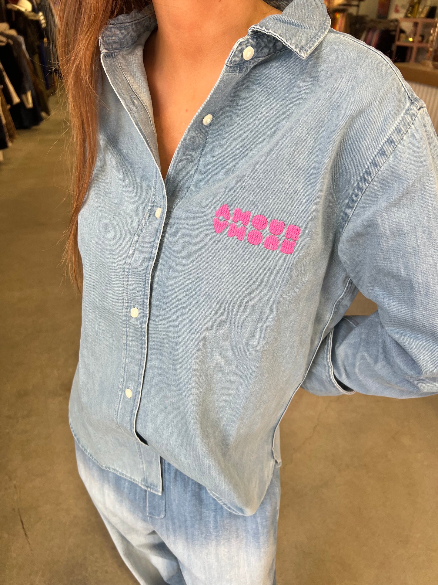 Chemise en jean clair Céline