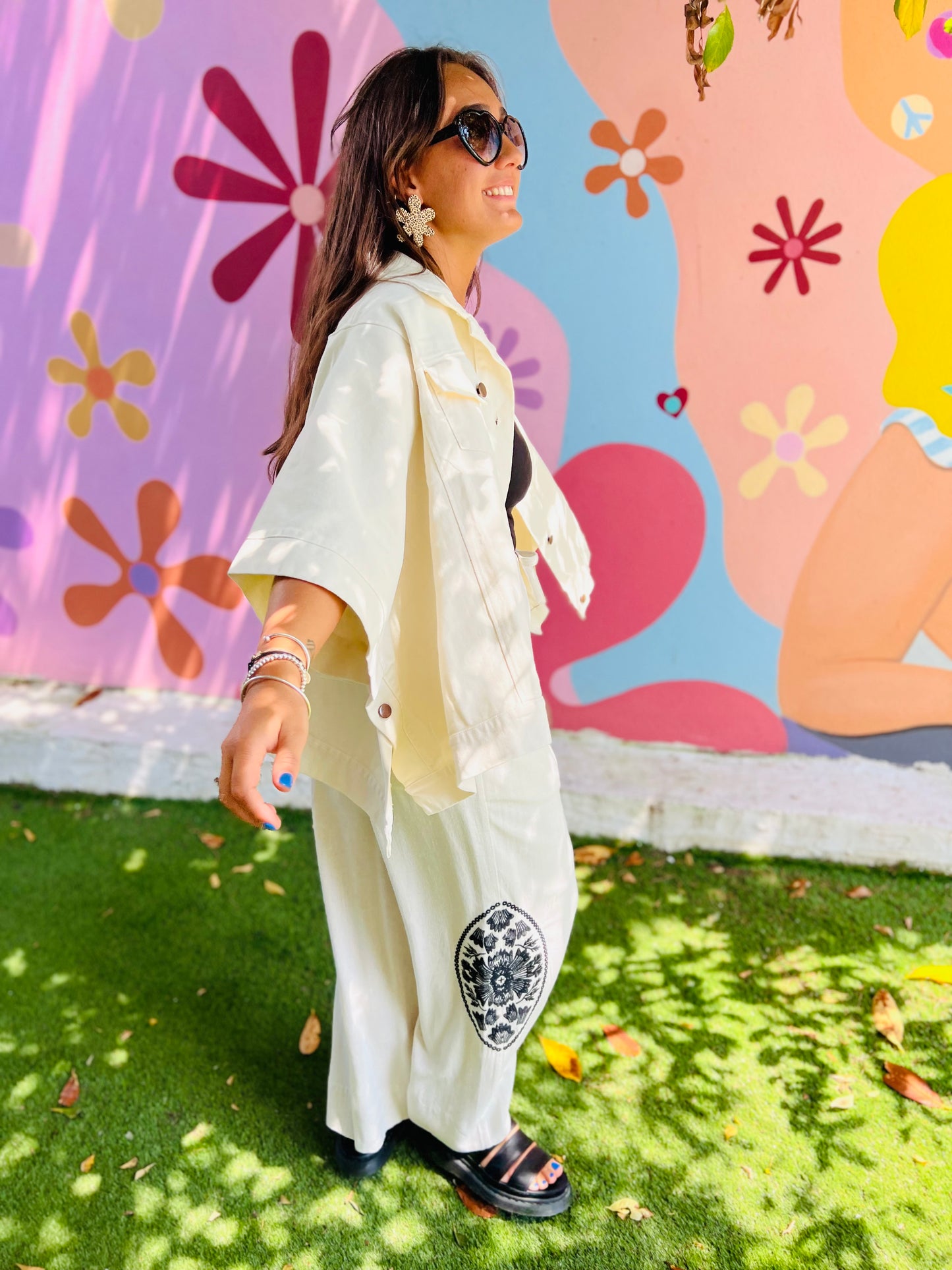 Veste en toile oversize Agave - écru