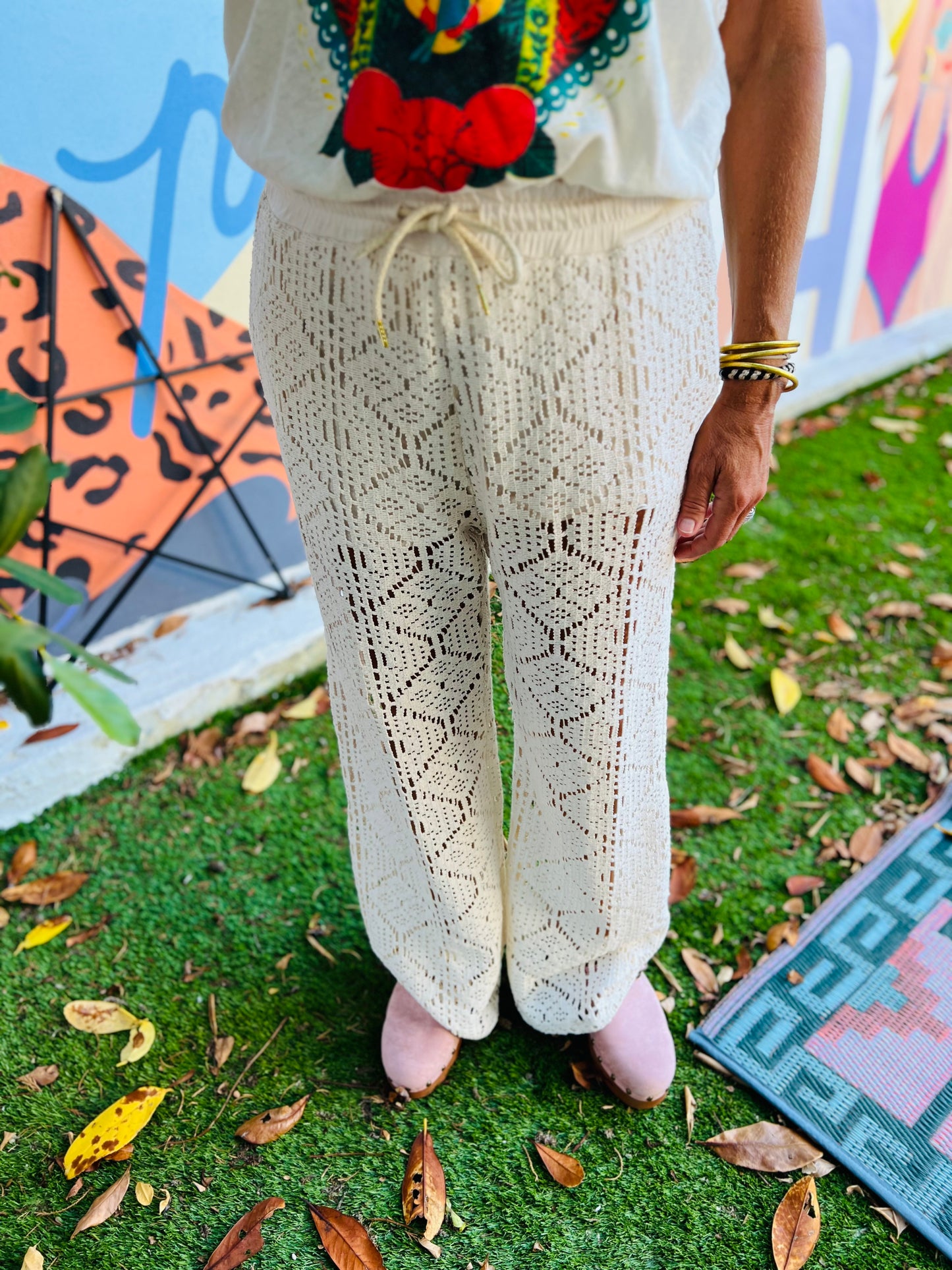 Pantalon crochet Mambo - Ecru