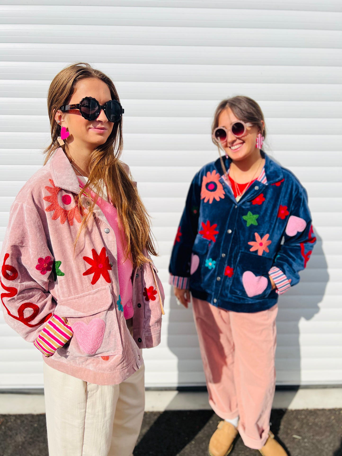 Veste velours broderies Palmeraie - 2 couleurs
