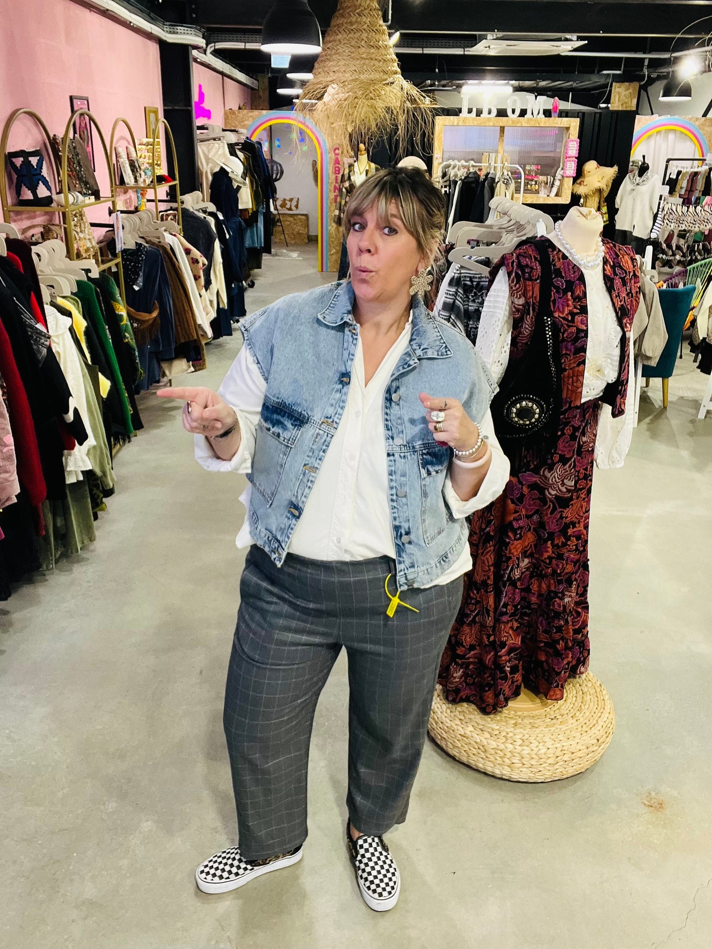 Pantalon HAILA by Banditas - carreaux gris