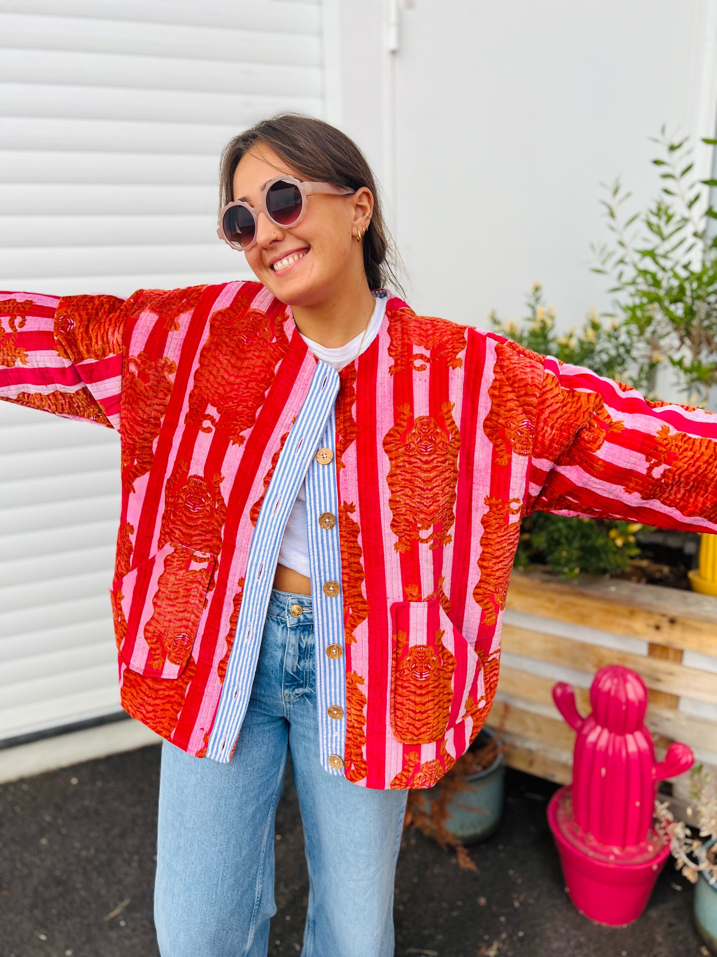 Veste matelassée velours TIGER - 4 couleurs