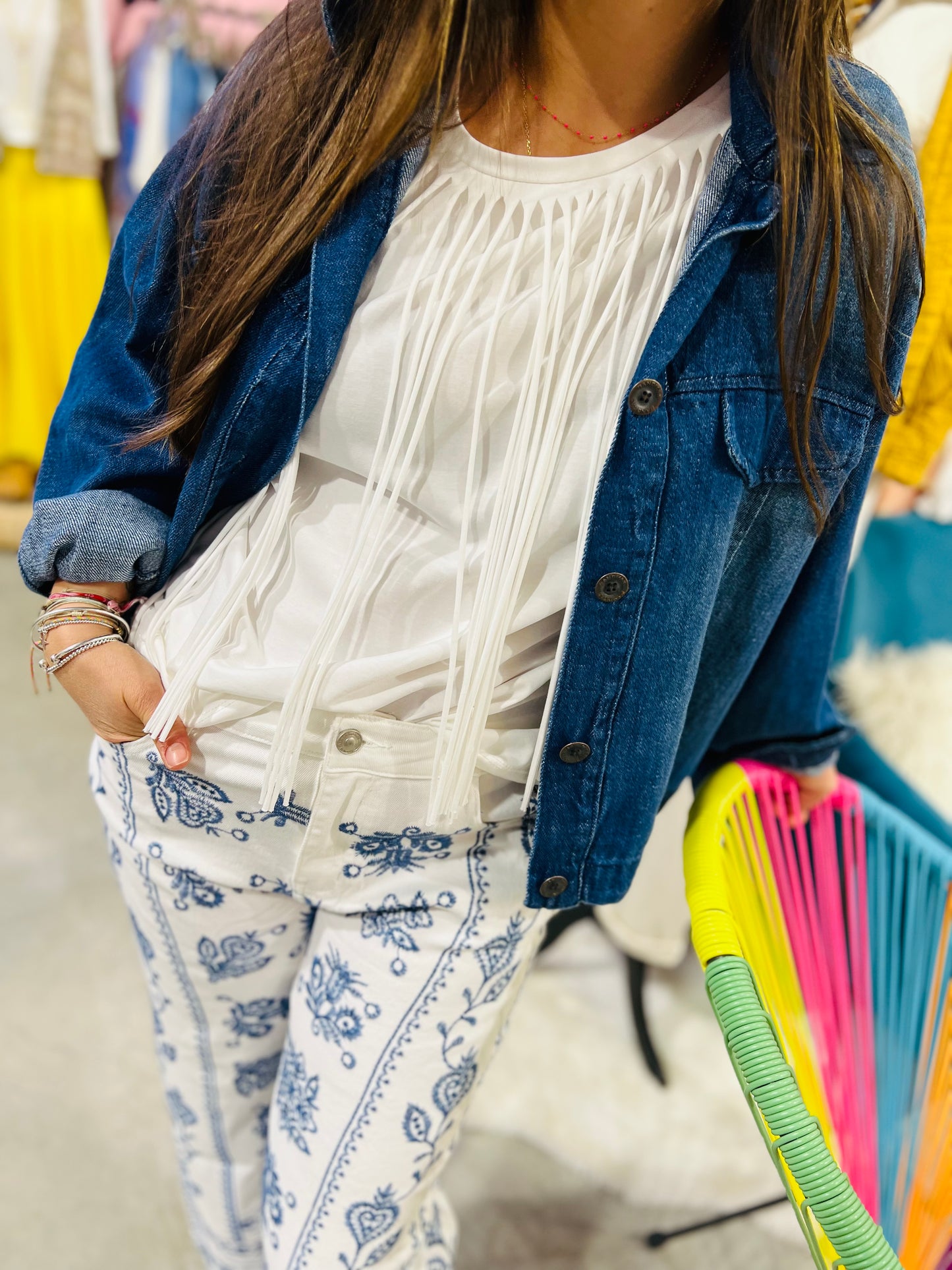 Tee-shirt Fringe - Blanc