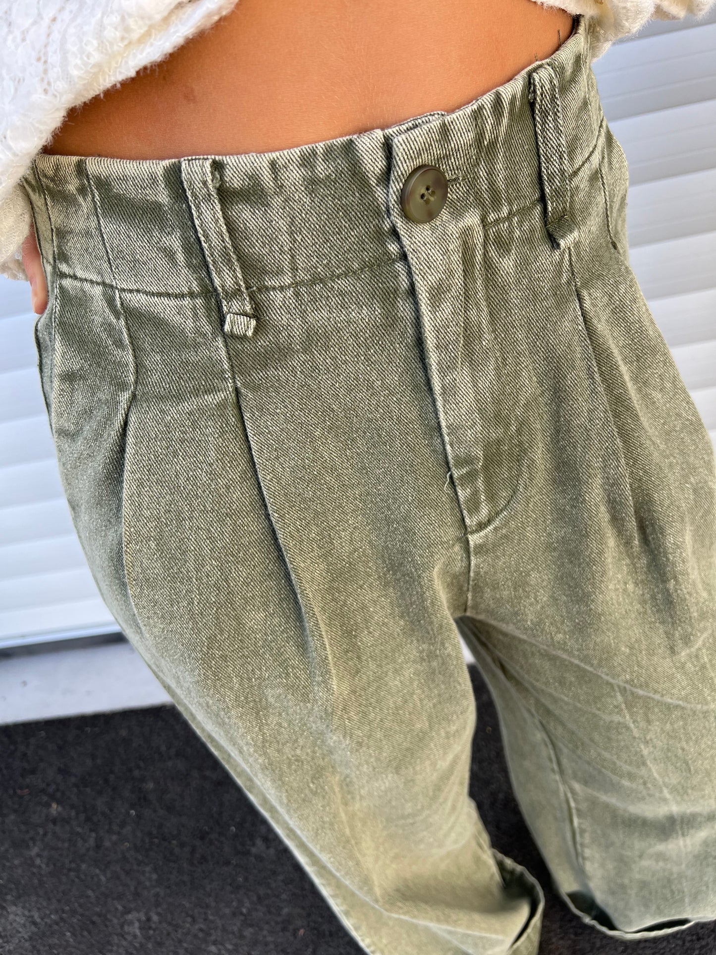 Pantalon à pinces Milky - Kaki