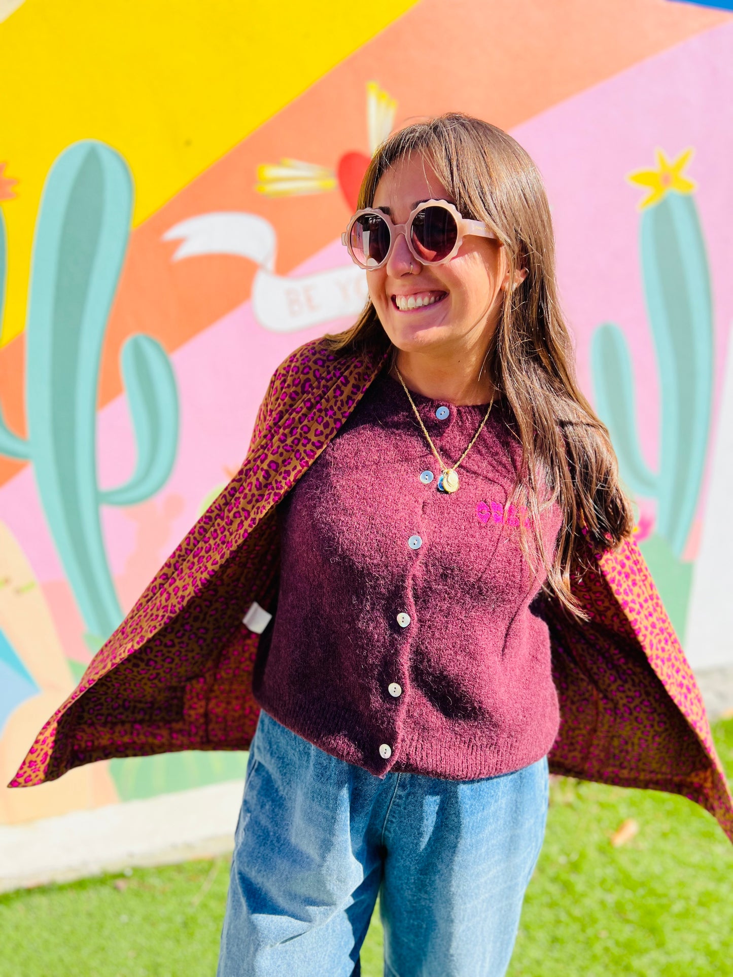 Veste matelassée Vaya - Léo camel et fuschia