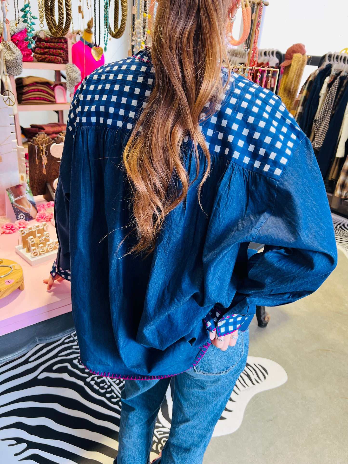 Blouse KIMA - Denim vichy