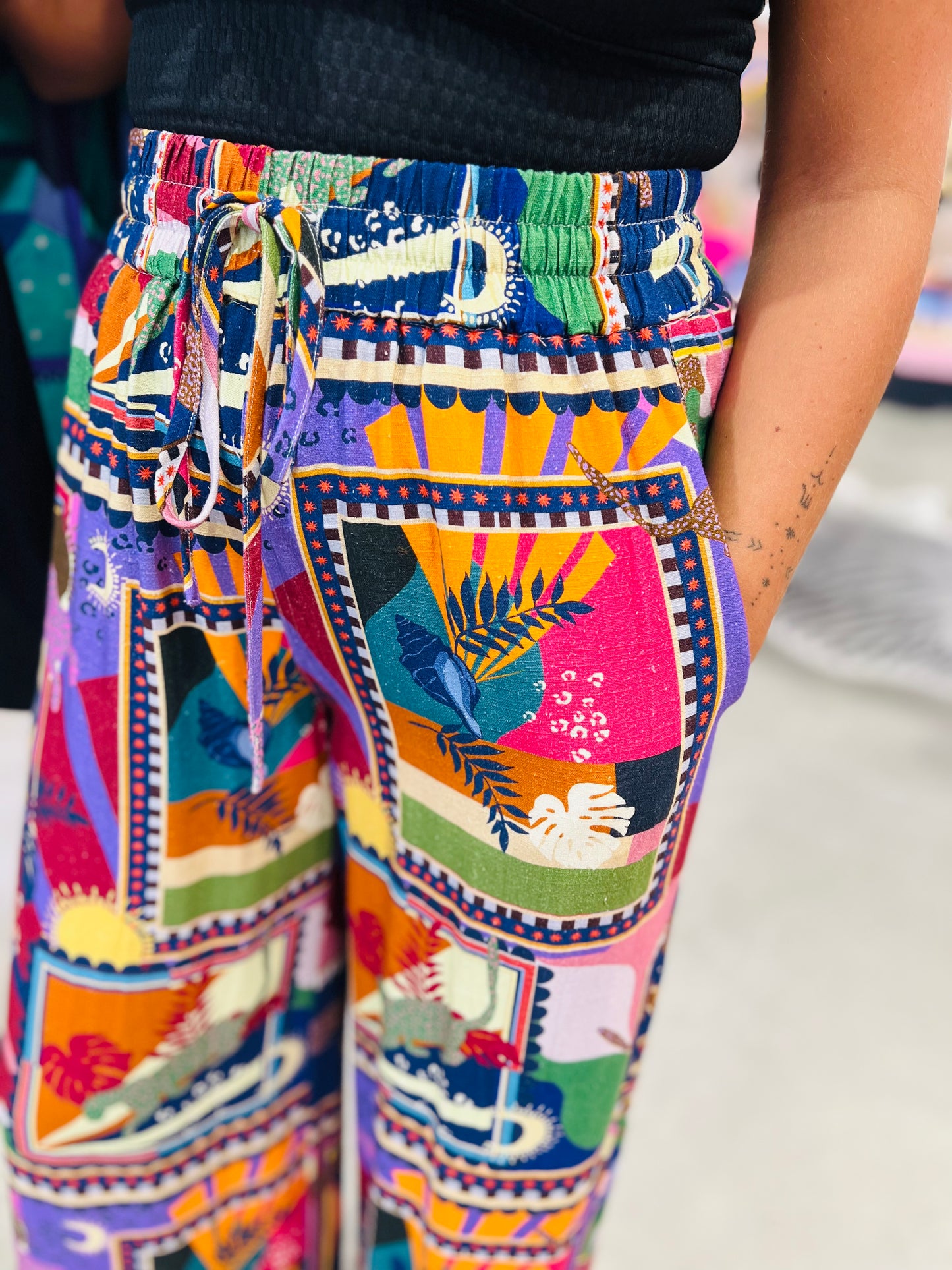 Pantalon fluide Rise multicolore