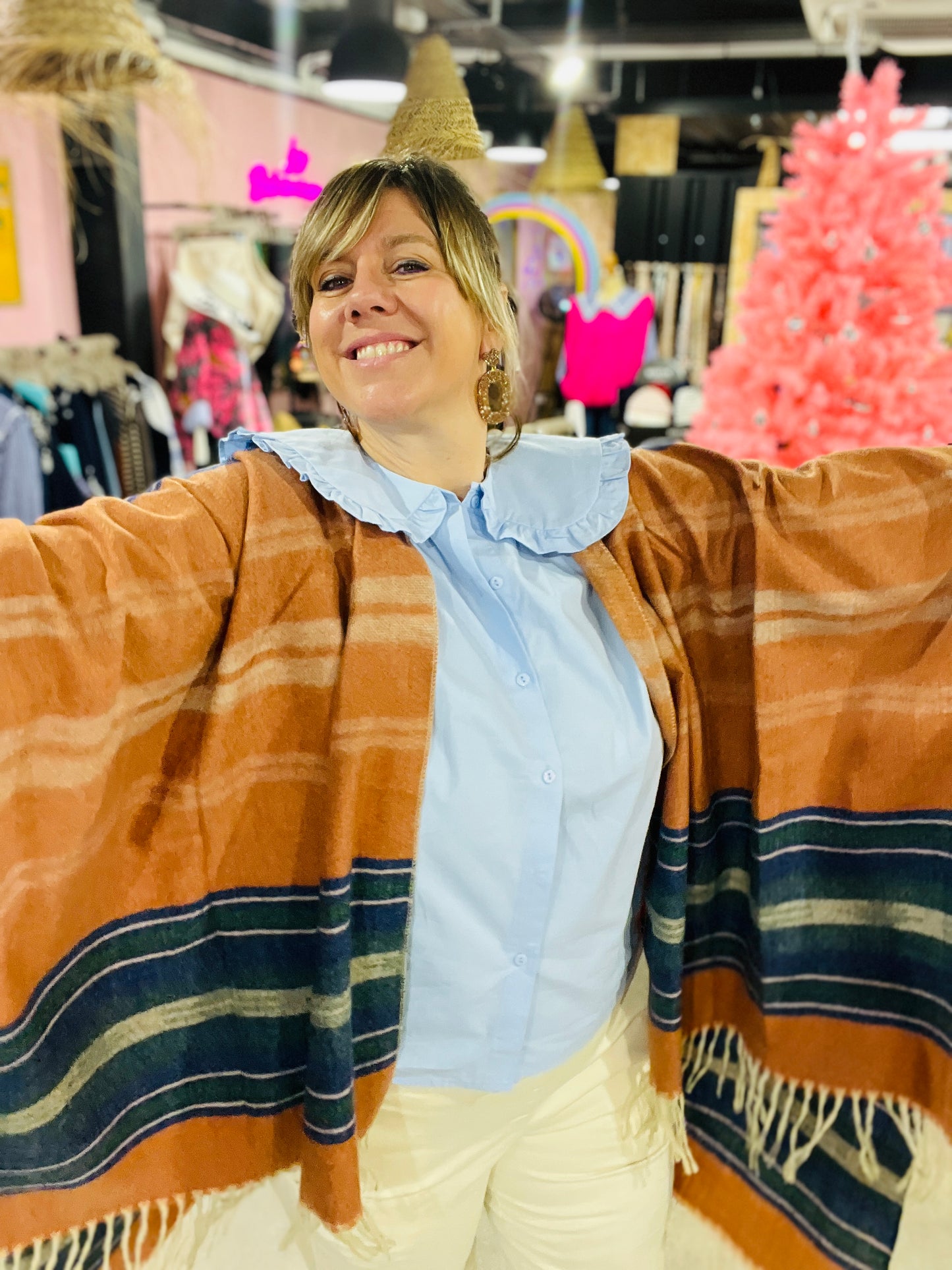 Chemise col claudine Maite - Bleu ciel