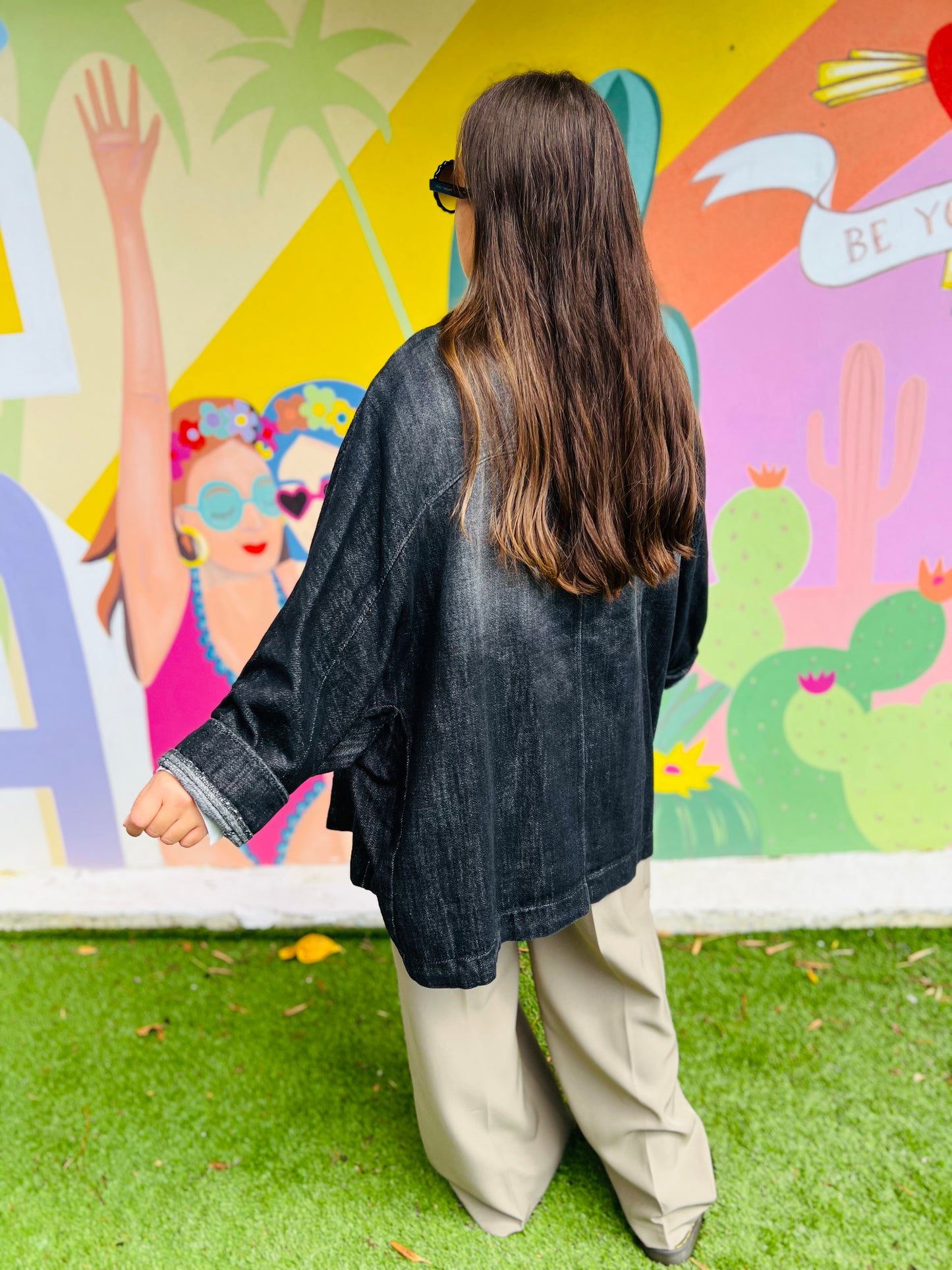Veste en jean gris délavé Belle by Banditas