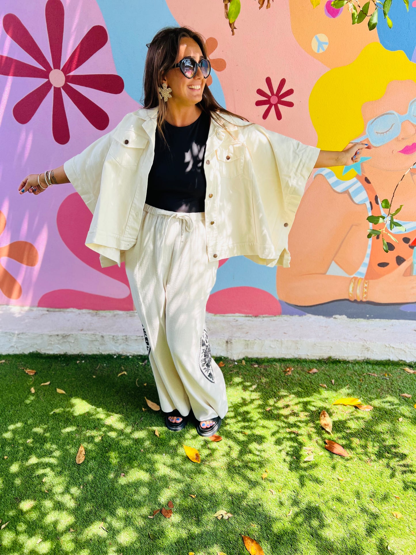 Veste en toile oversize Agave - écru