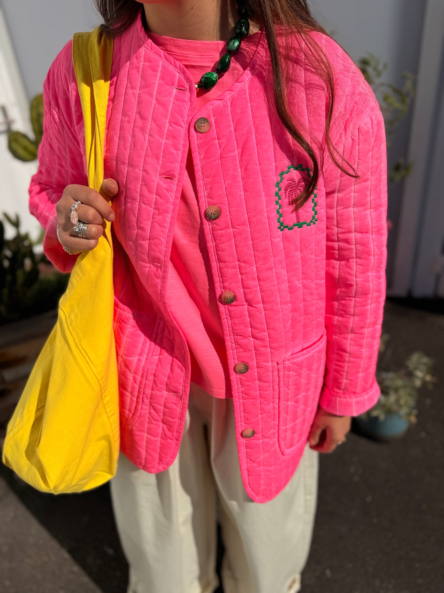 Veste matelassée Maika - rose fluo