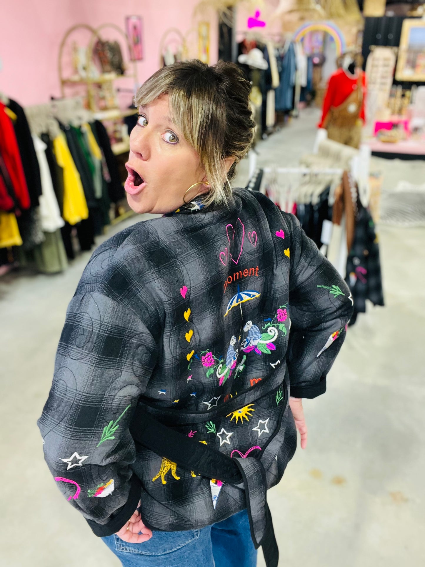 Veste Moment broderies colorées
