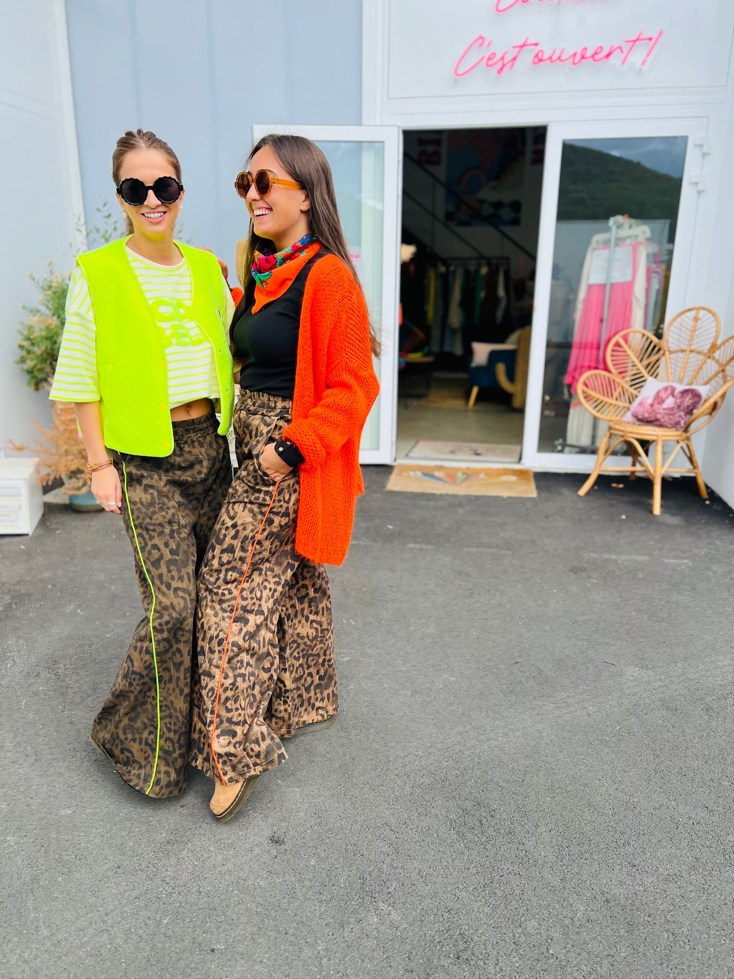 Pantalon Mariolu by Banditas - Léo bande orange fluo