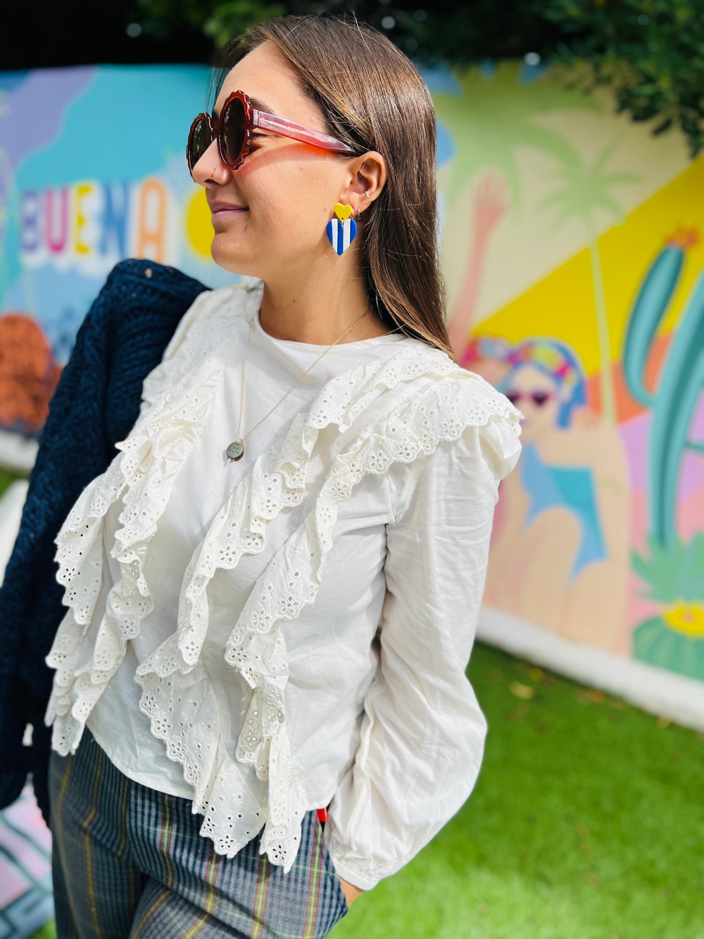 Blouse broderie anglaise KOTO - Ecru