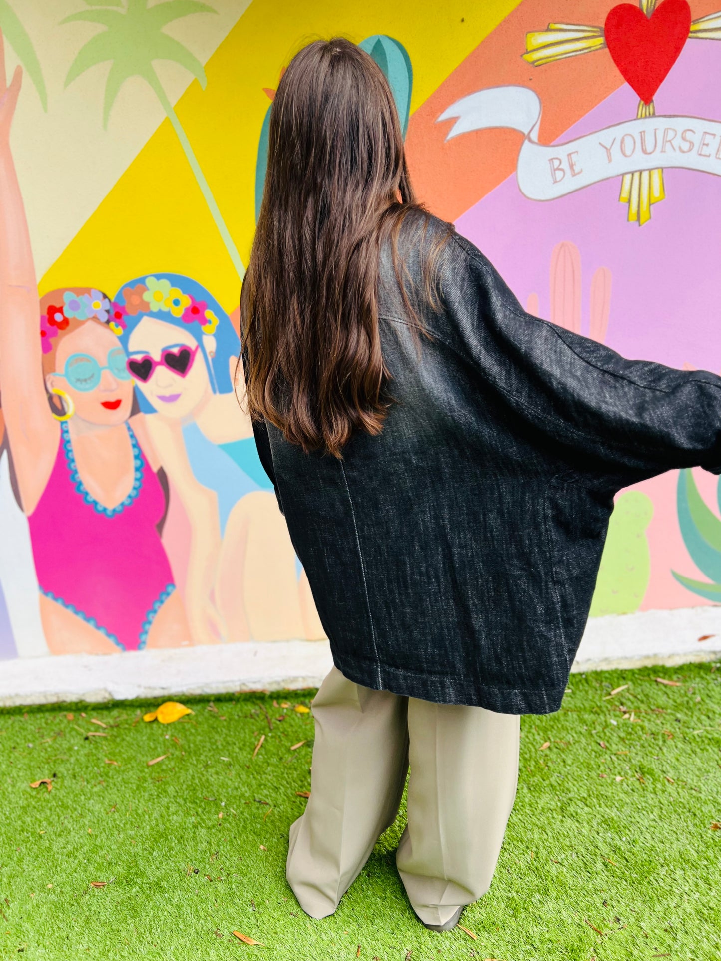 Veste en jean gris délavé Belle by Banditas