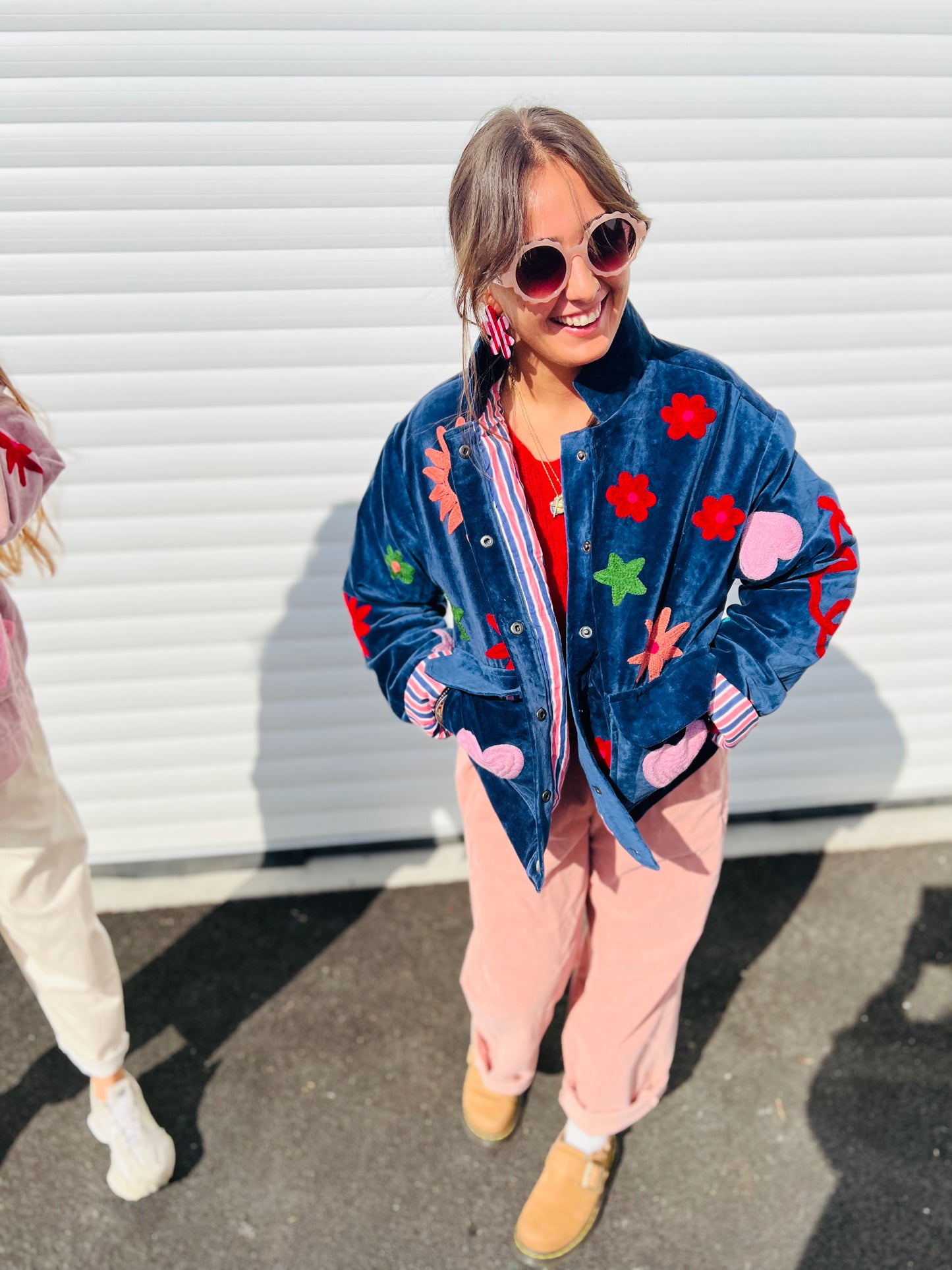 Veste velours broderies Palmeraie - 2 couleurs