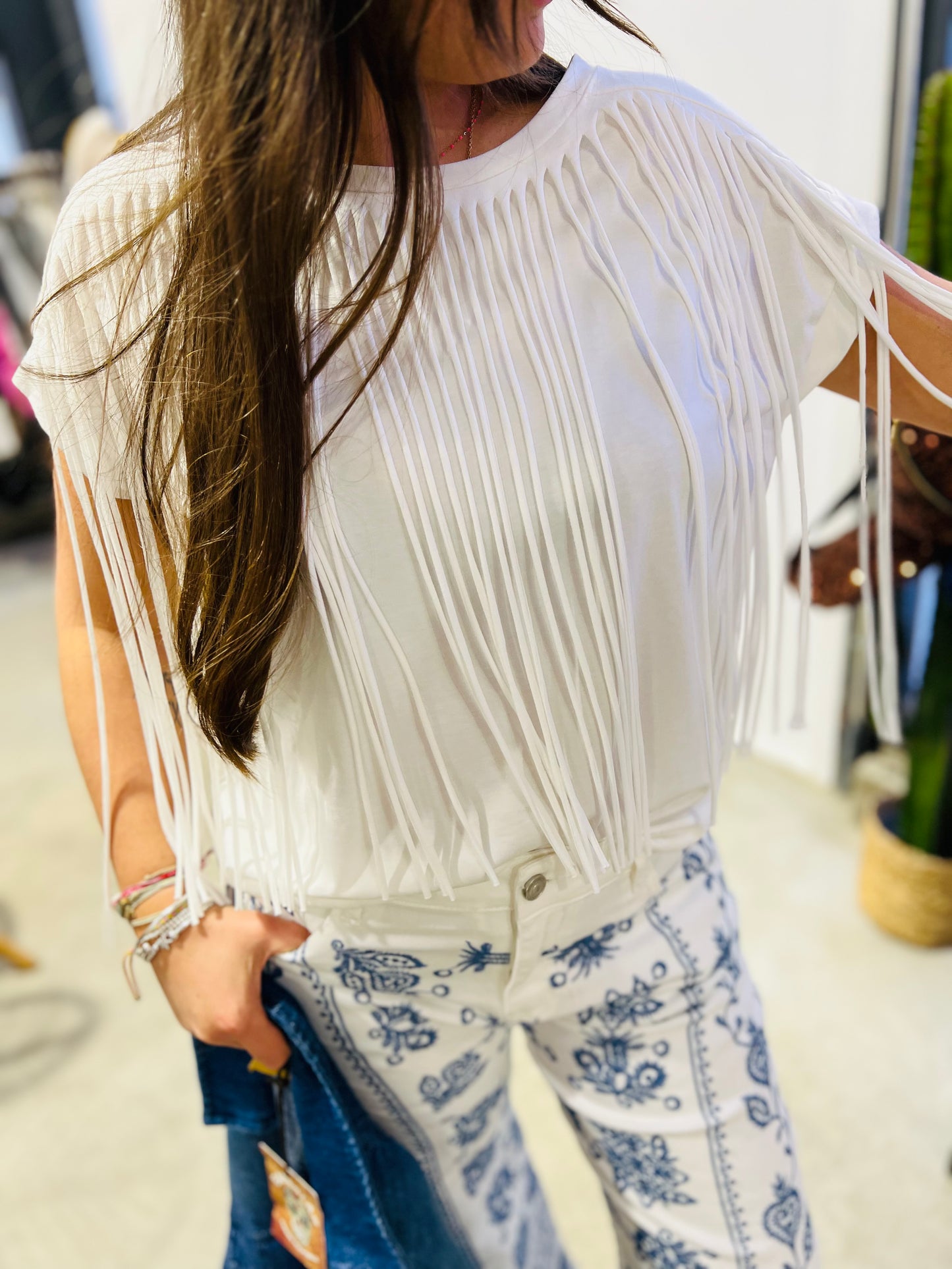 Tee-shirt Fringe - Blanc