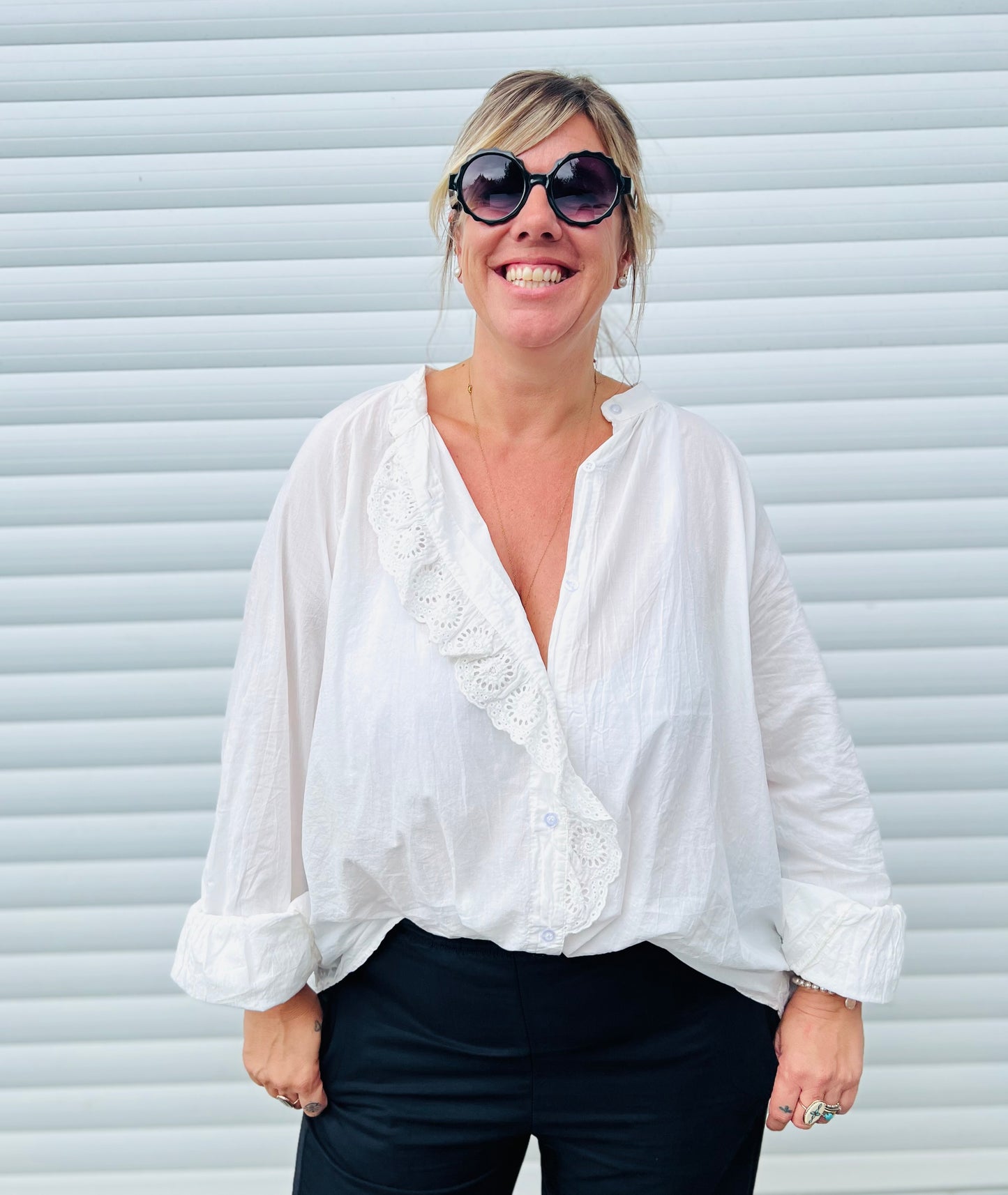 Blouse VELI broderie anglaise - Ecru