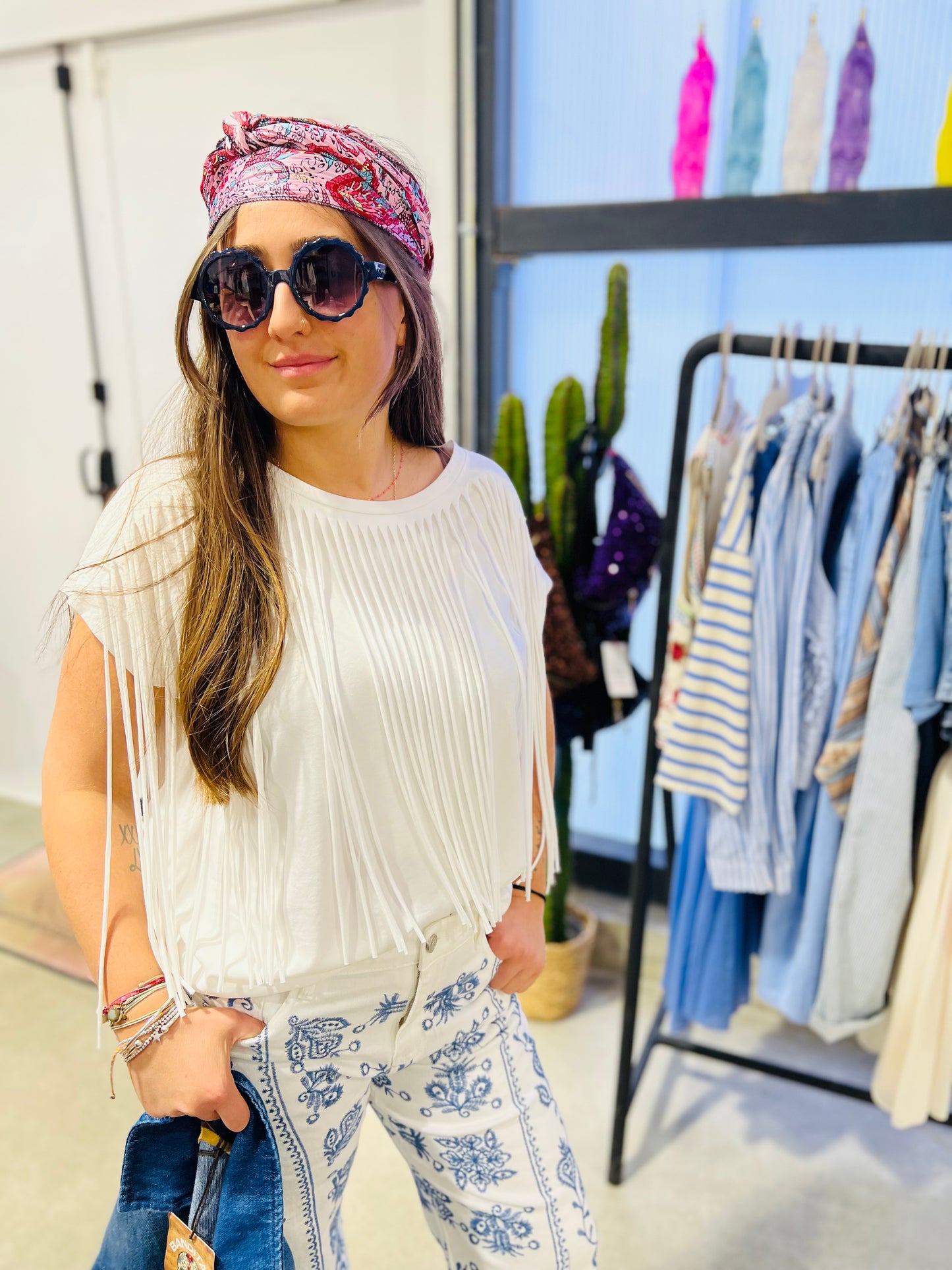 Tee-shirt Fringe - Blanc