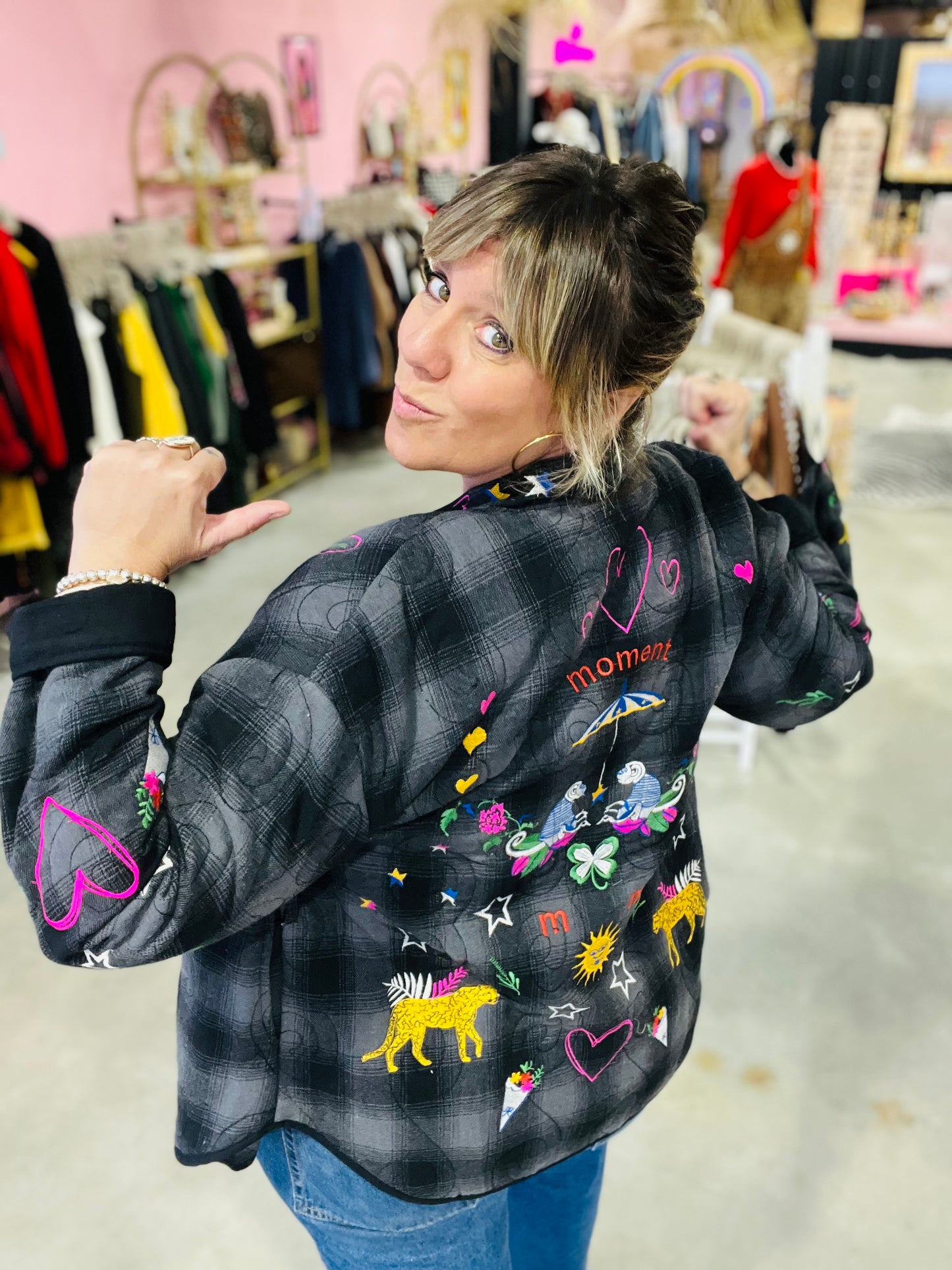 Veste Moment broderies colorées