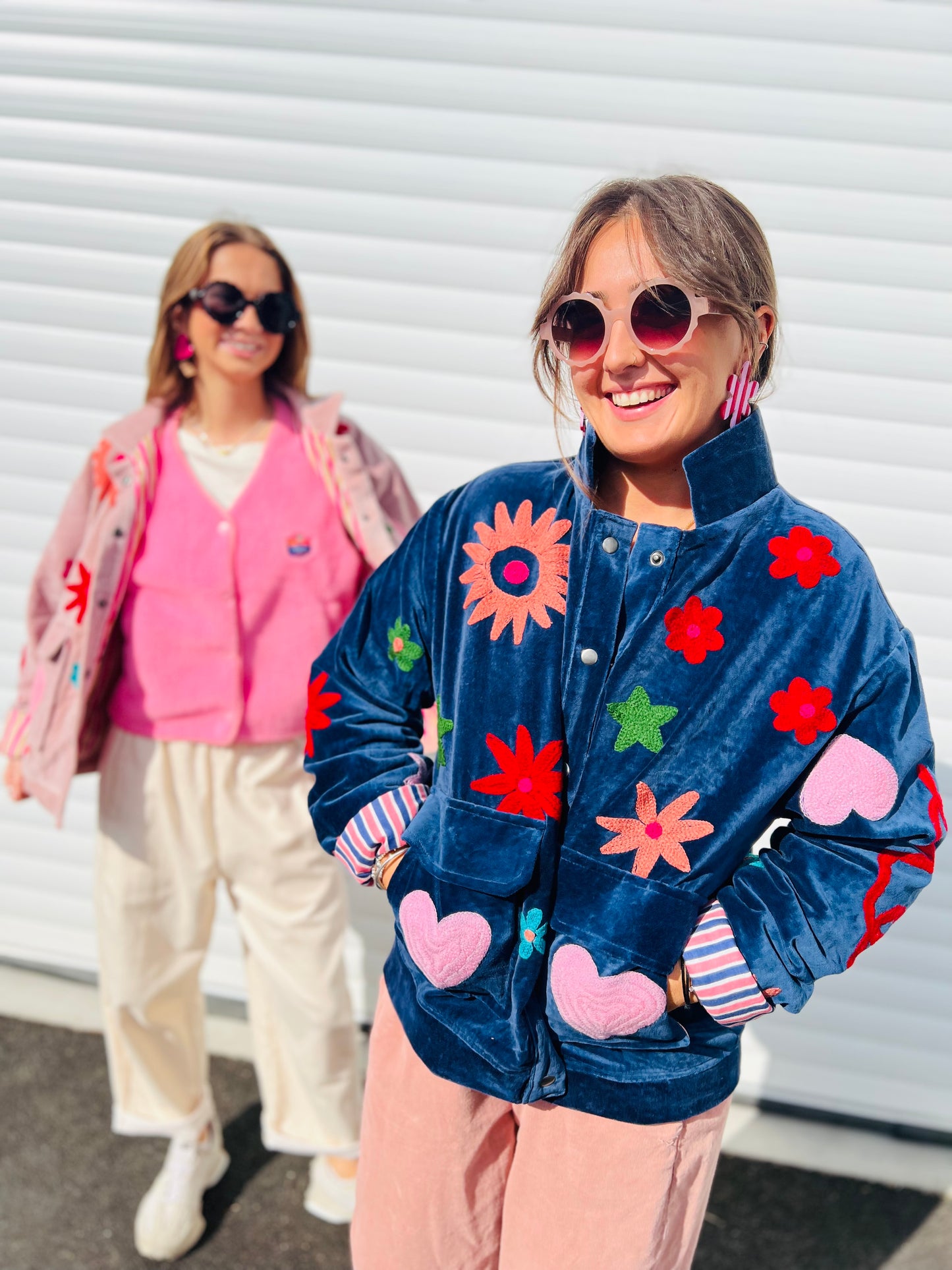Veste velours broderies Palmeraie - 2 couleurs