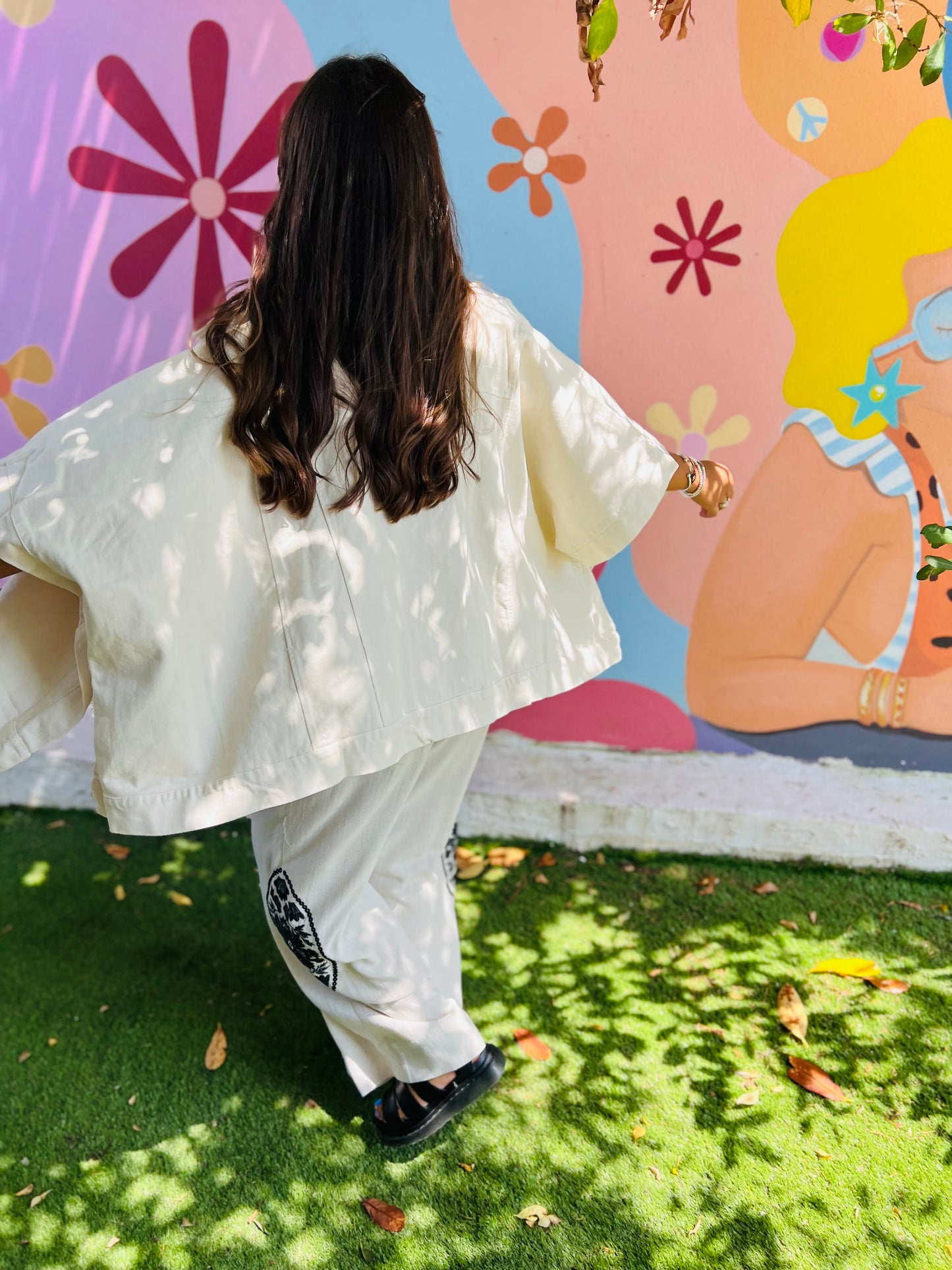 Veste en toile oversize Agave - écru