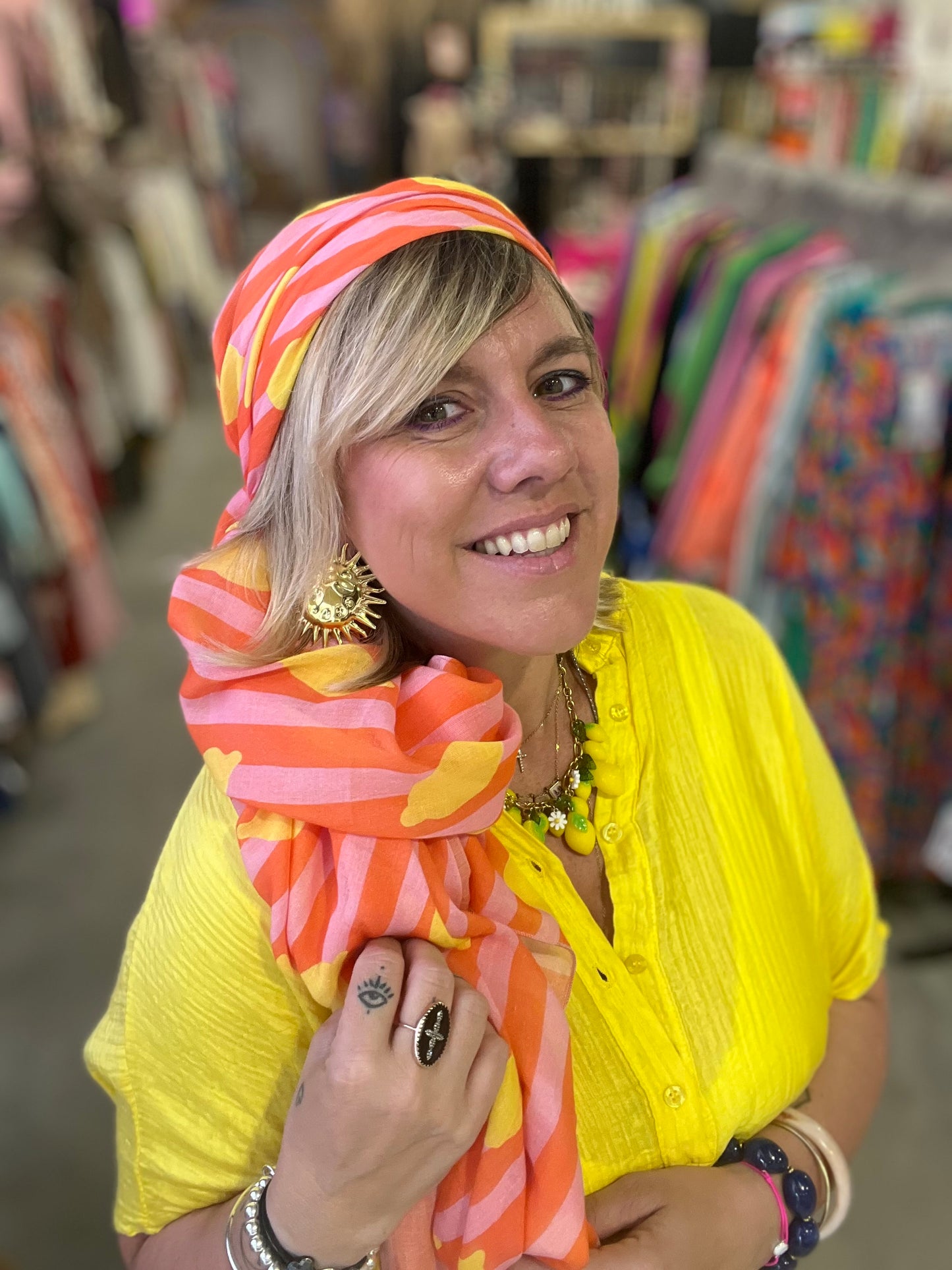 Robe longue Kafta - Jaune