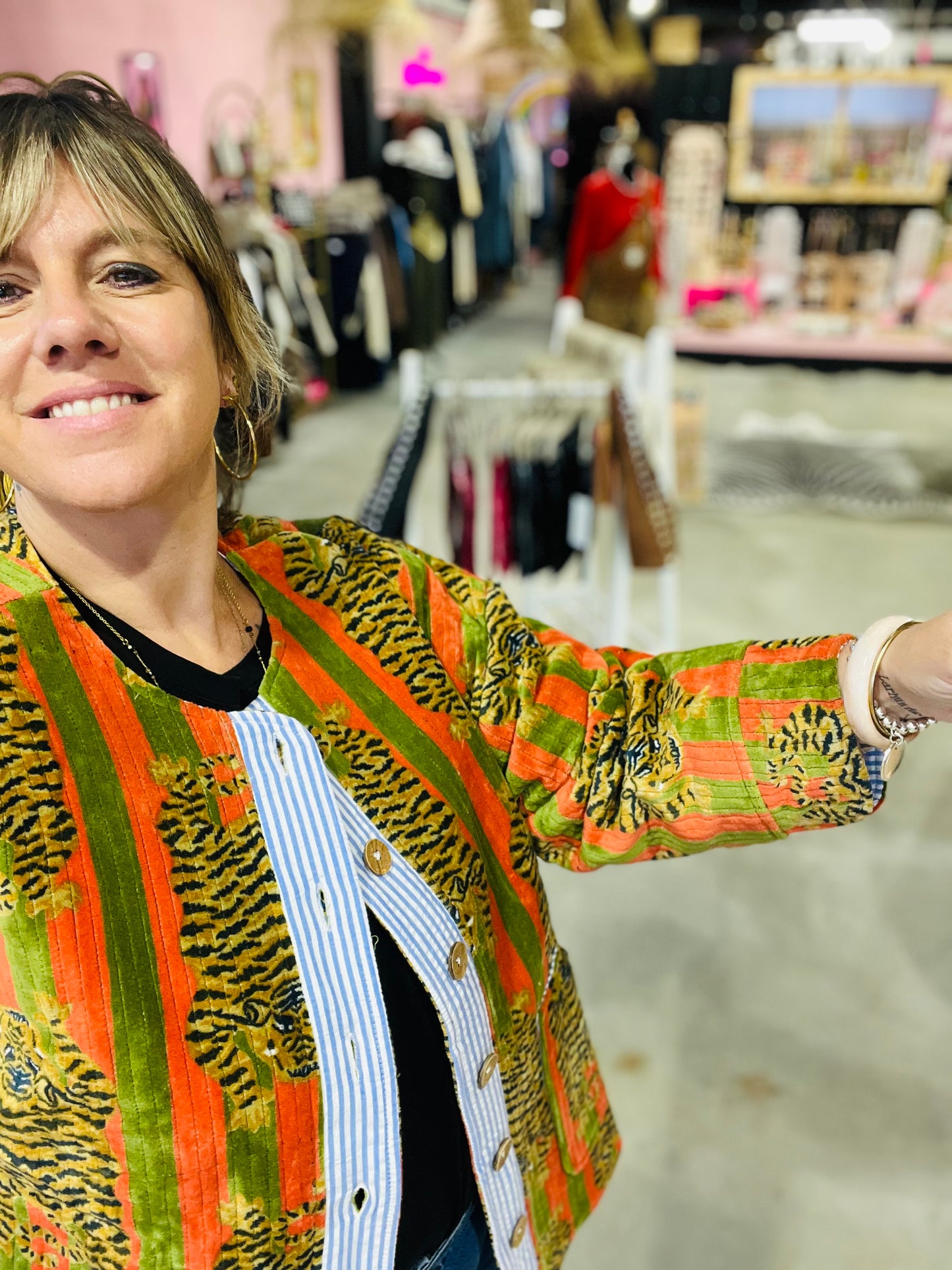 Veste matelassée velours TIGER - 4 couleurs