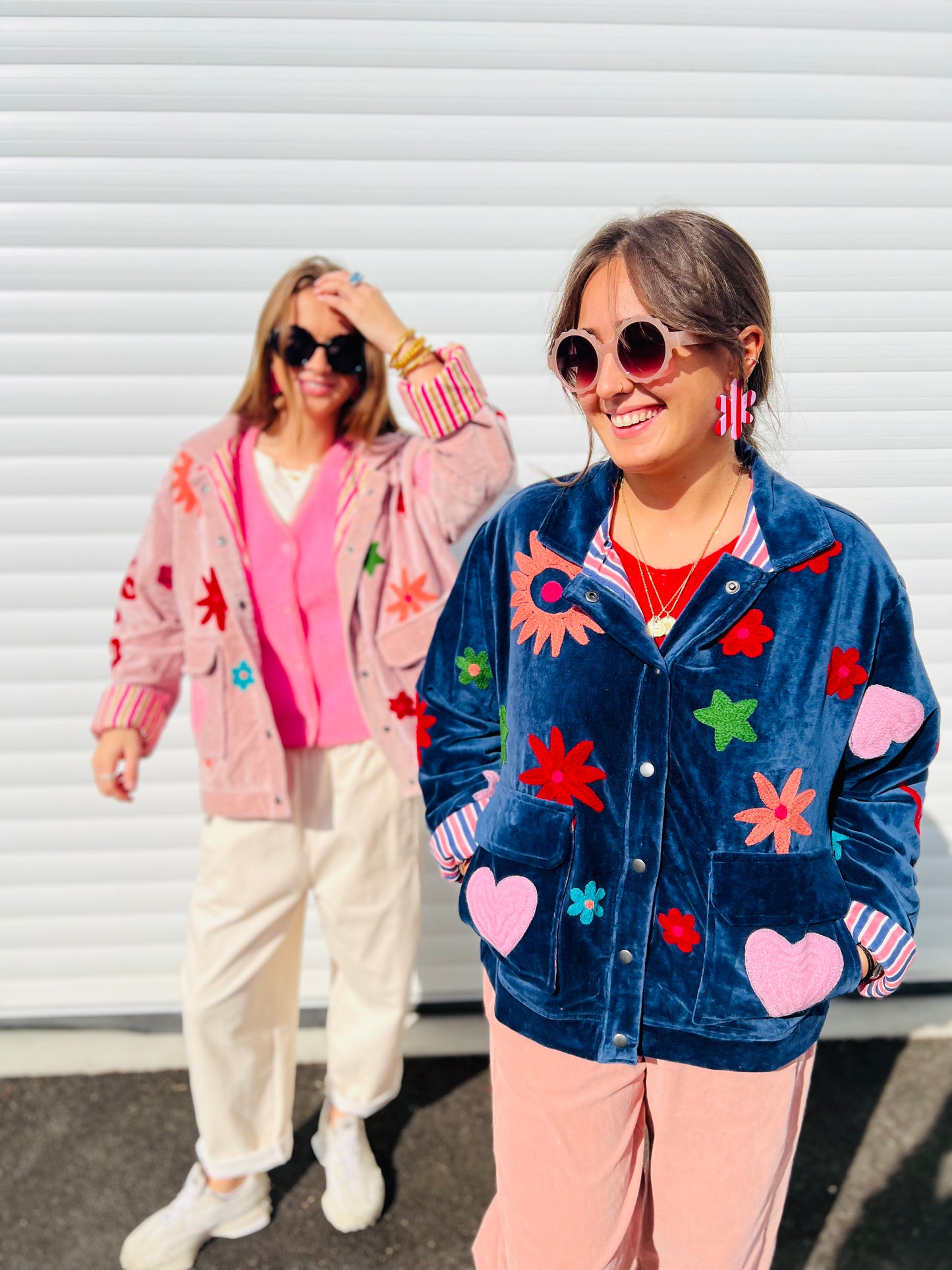 Veste velours broderies Palmeraie - 2 couleurs
