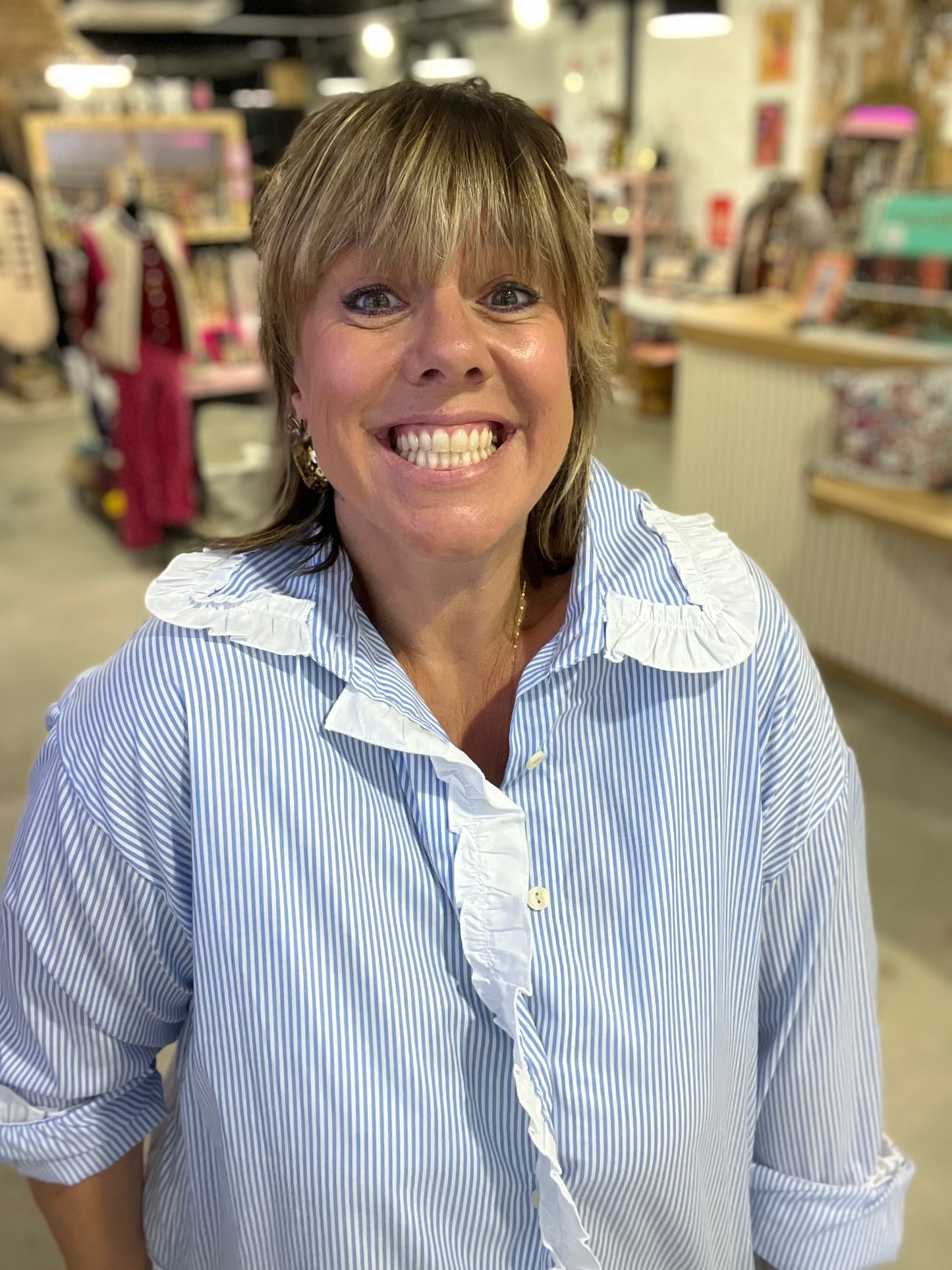 Chemise rayée VERA - Bleu/Blanc