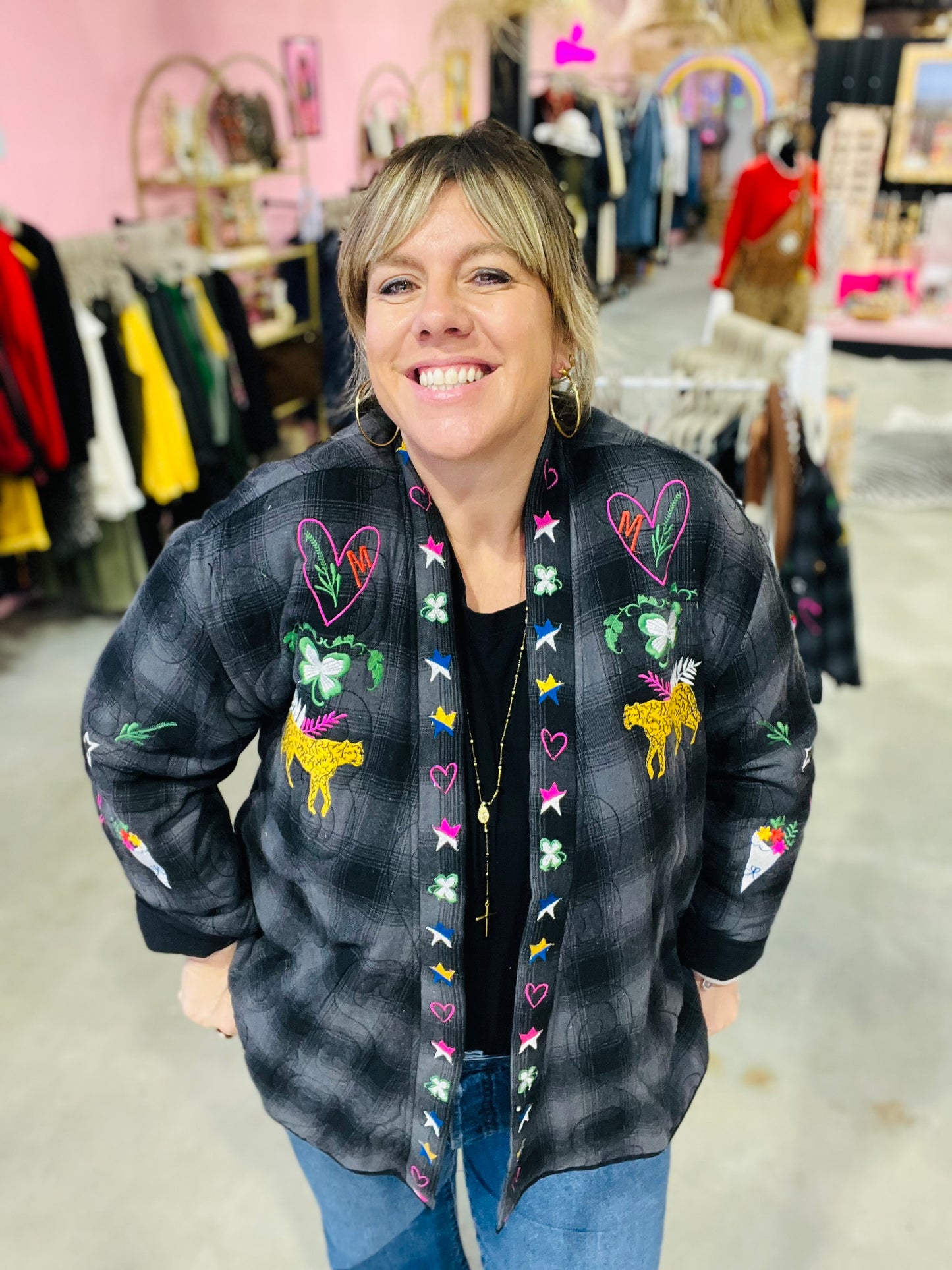 Veste Moment broderies colorées