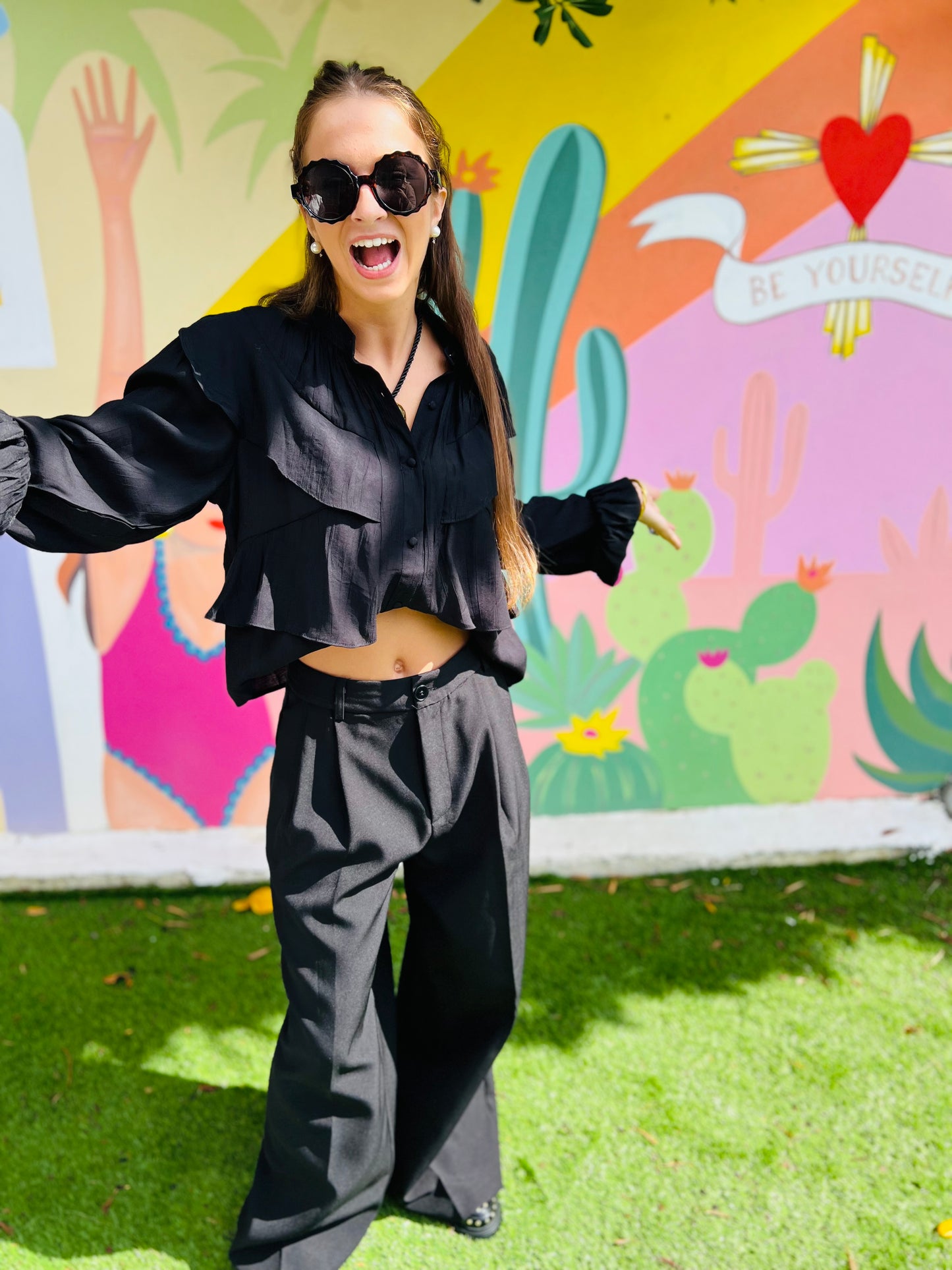 Pantalon à pinces Milly - Noir