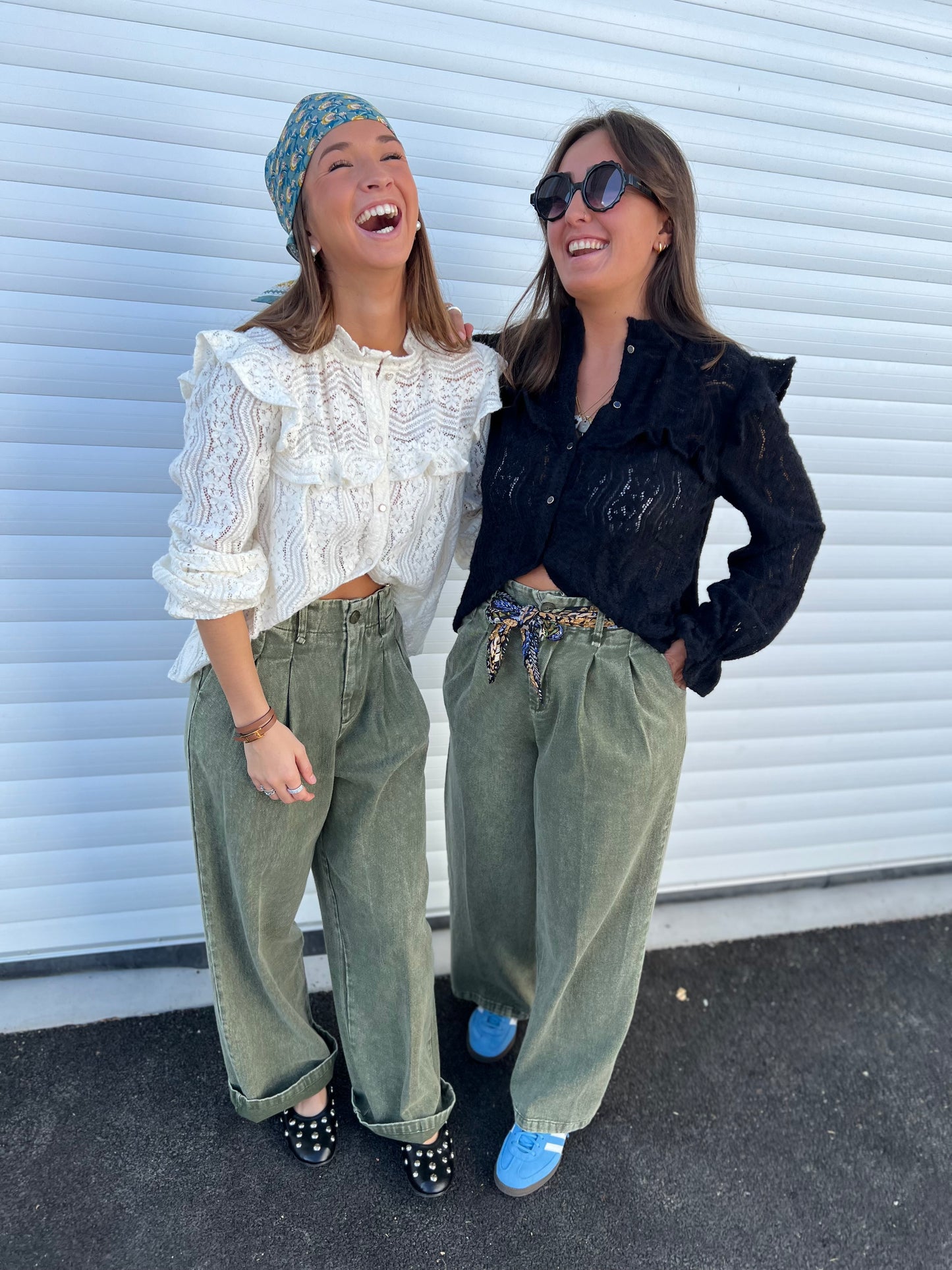 Pantalon à pinces Milky - Kaki
