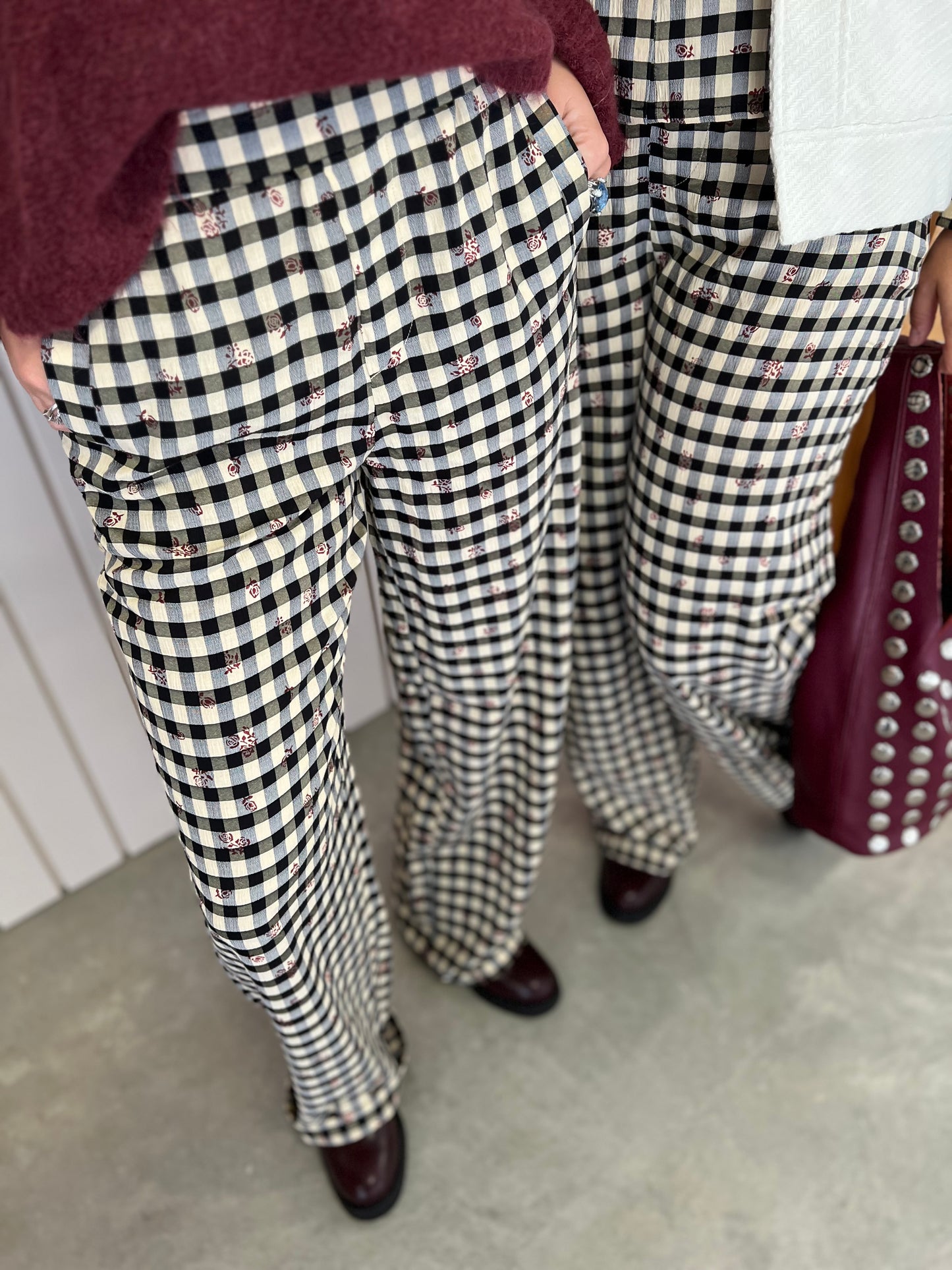 Pantalon fluide Nisaa - Vichy