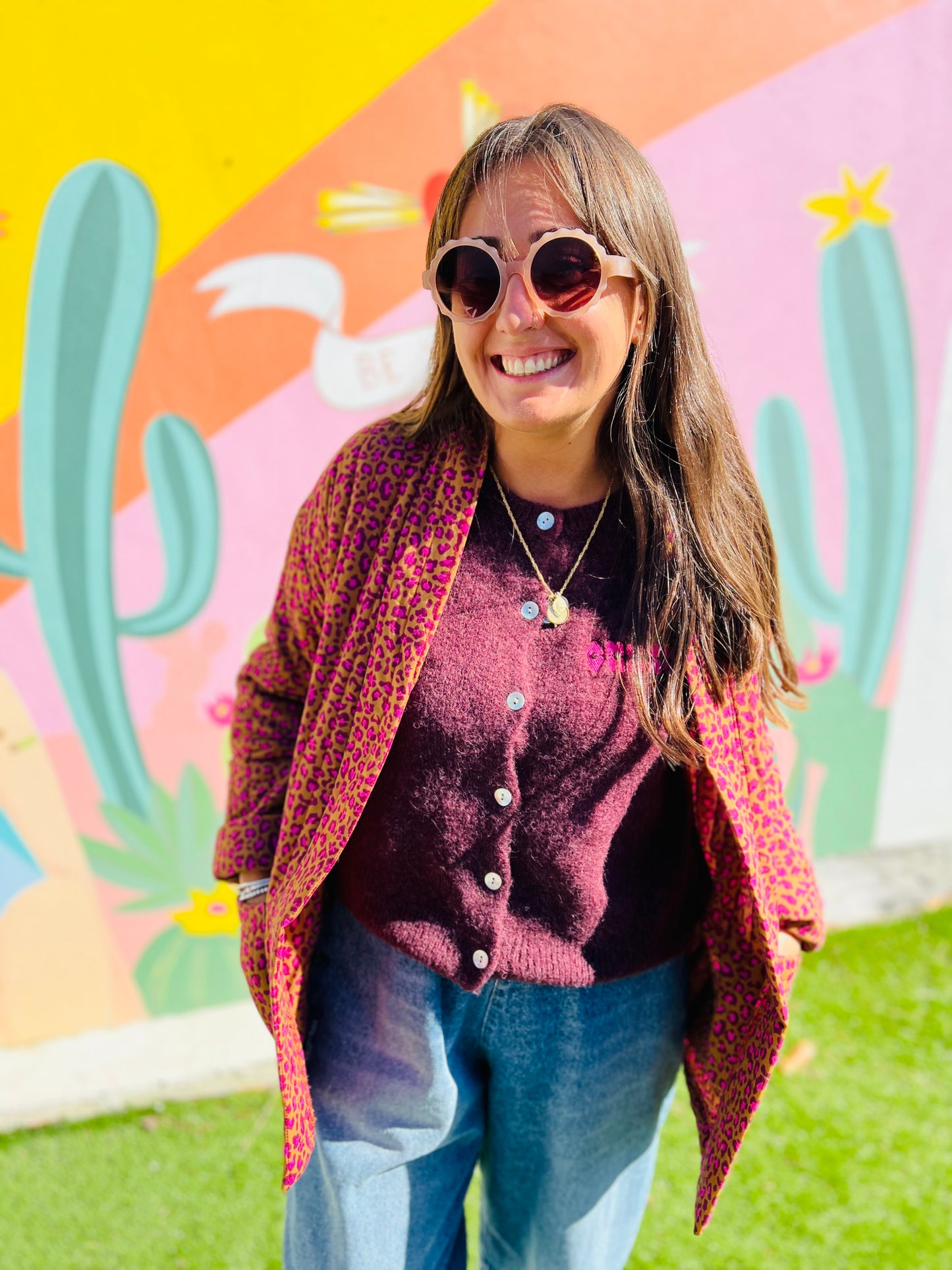Veste matelassée Vaya - Léo camel et fuschia
