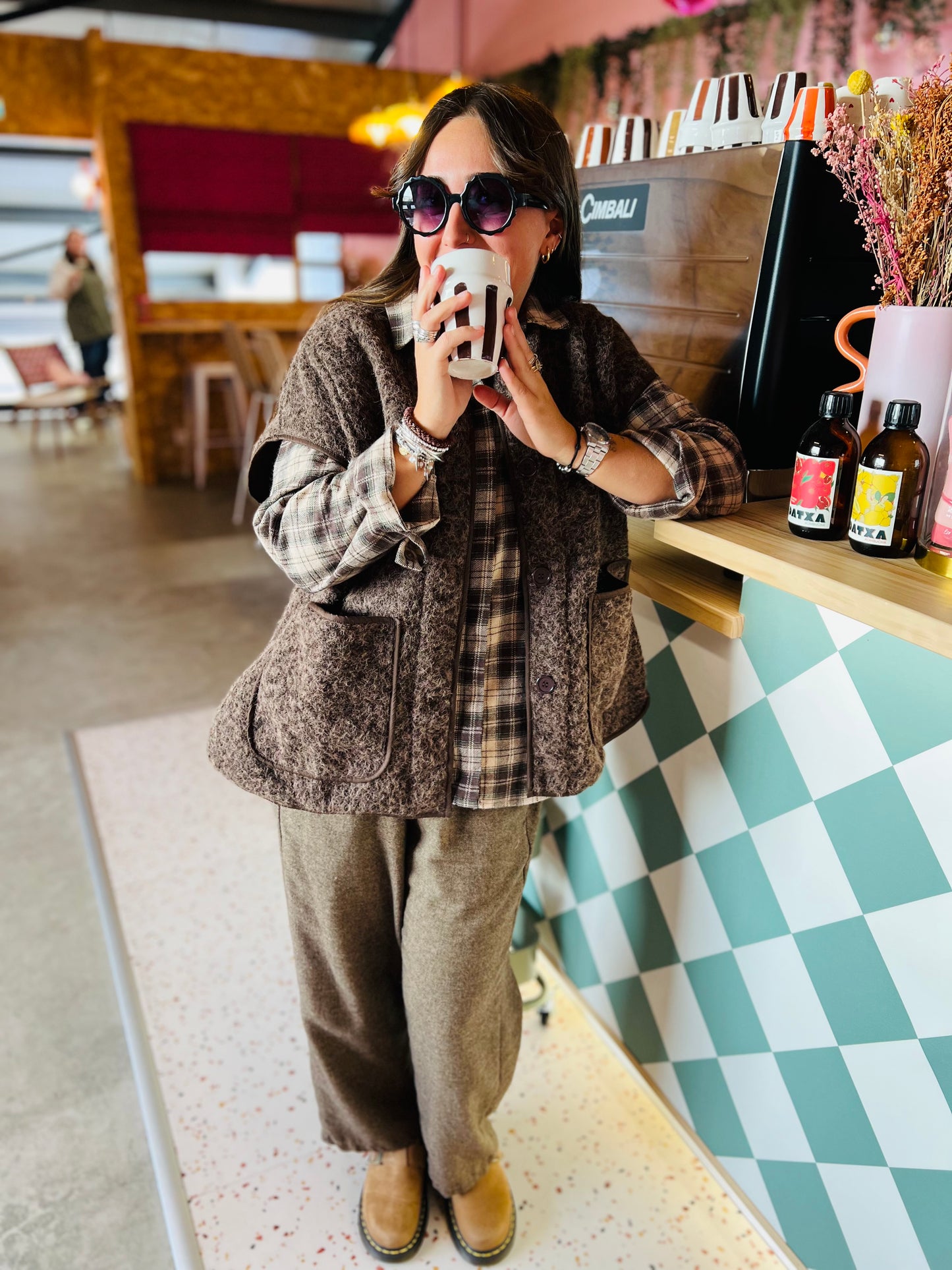 Veste sans manche laine Peru - Choco