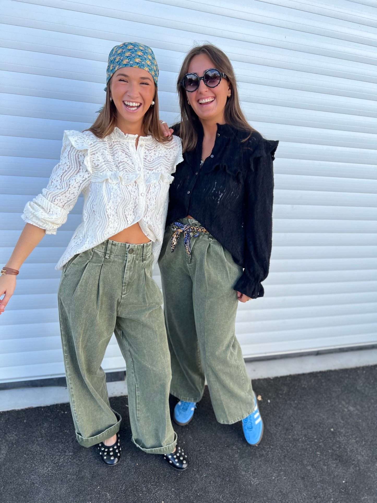 Pantalon à pinces Milky - Kaki