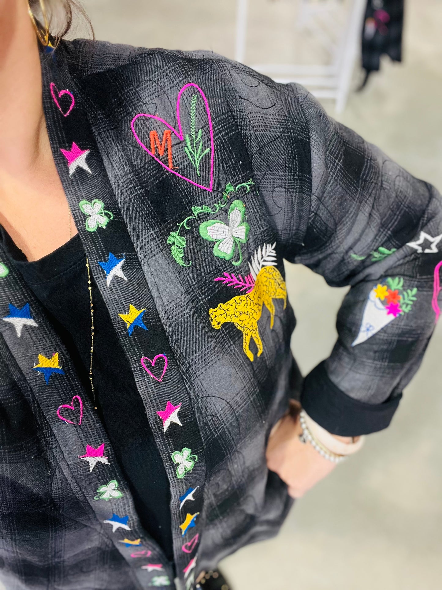 Veste Moment broderies colorées