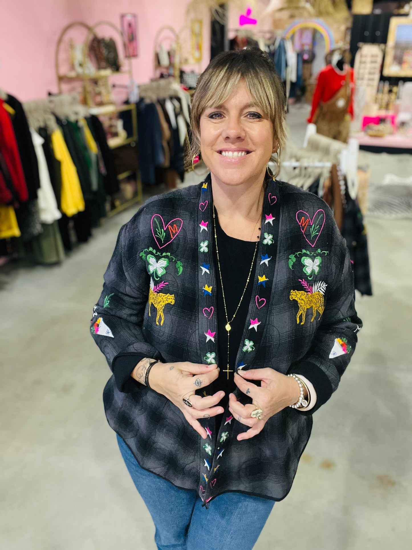 Veste Moment broderies colorées