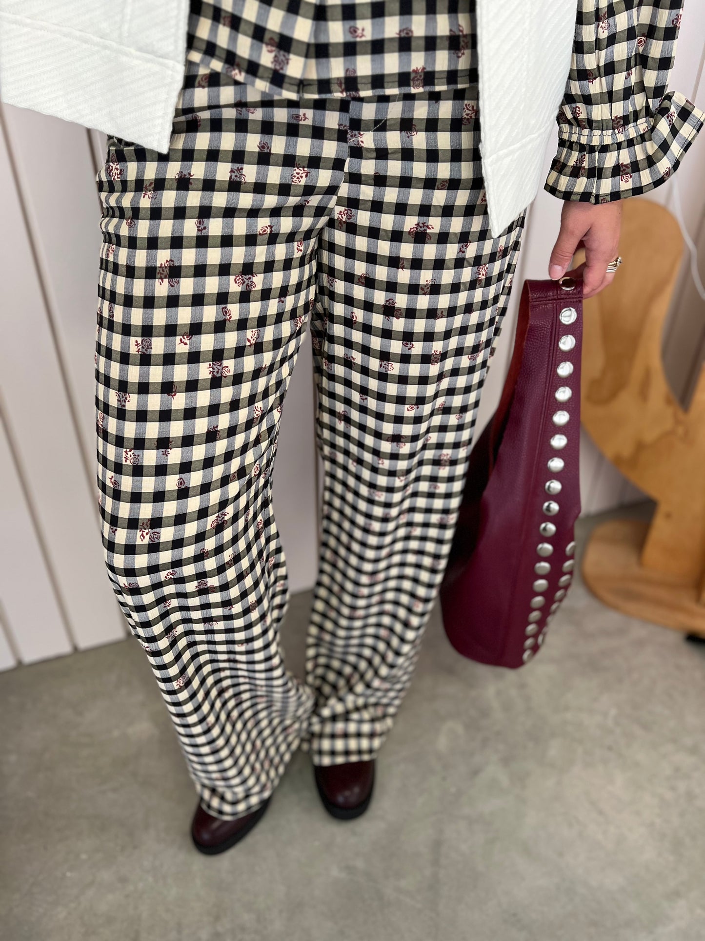 Pantalon fluide Nisaa - Vichy