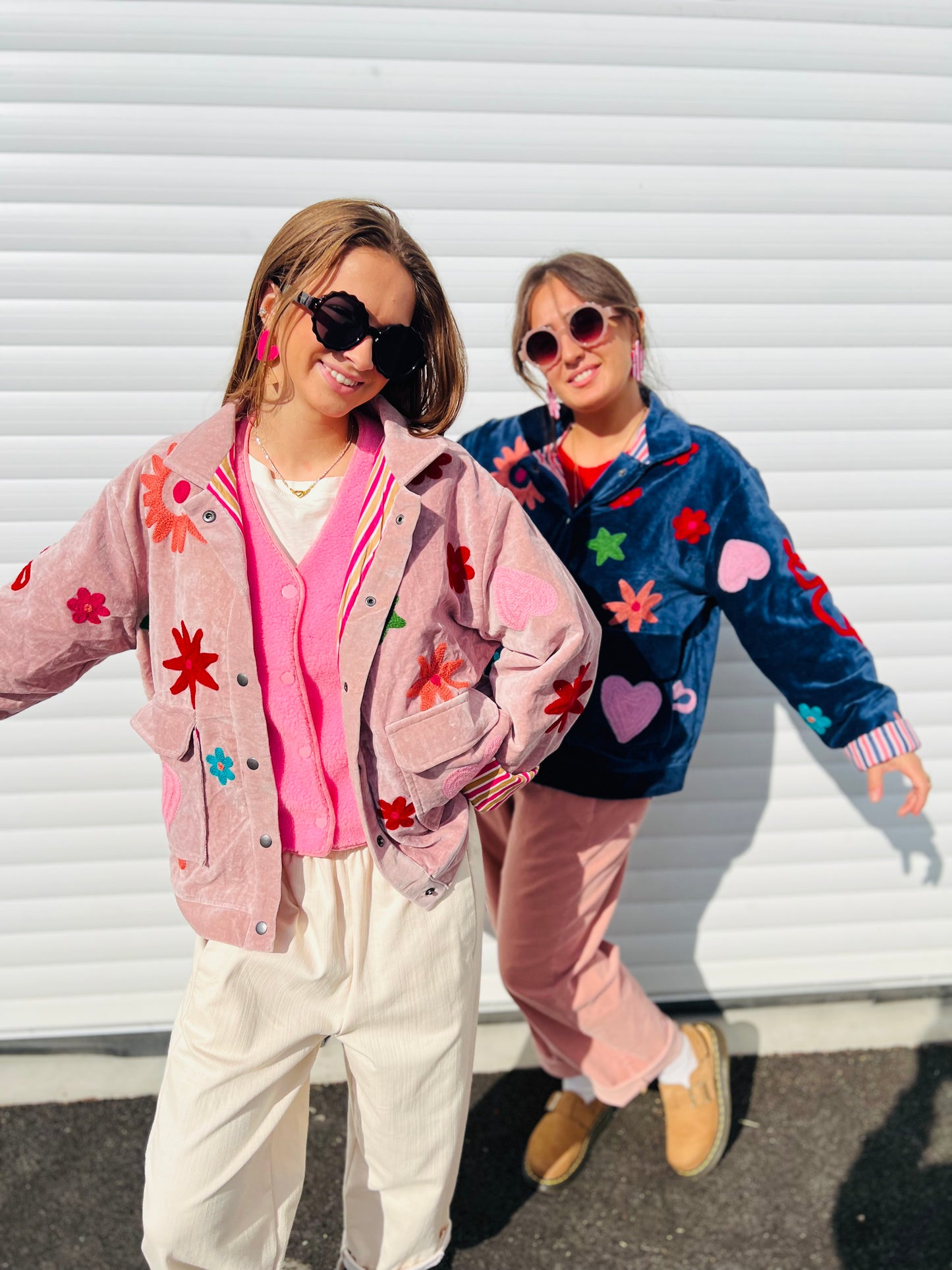 Veste velours broderies Palmeraie - 2 couleurs