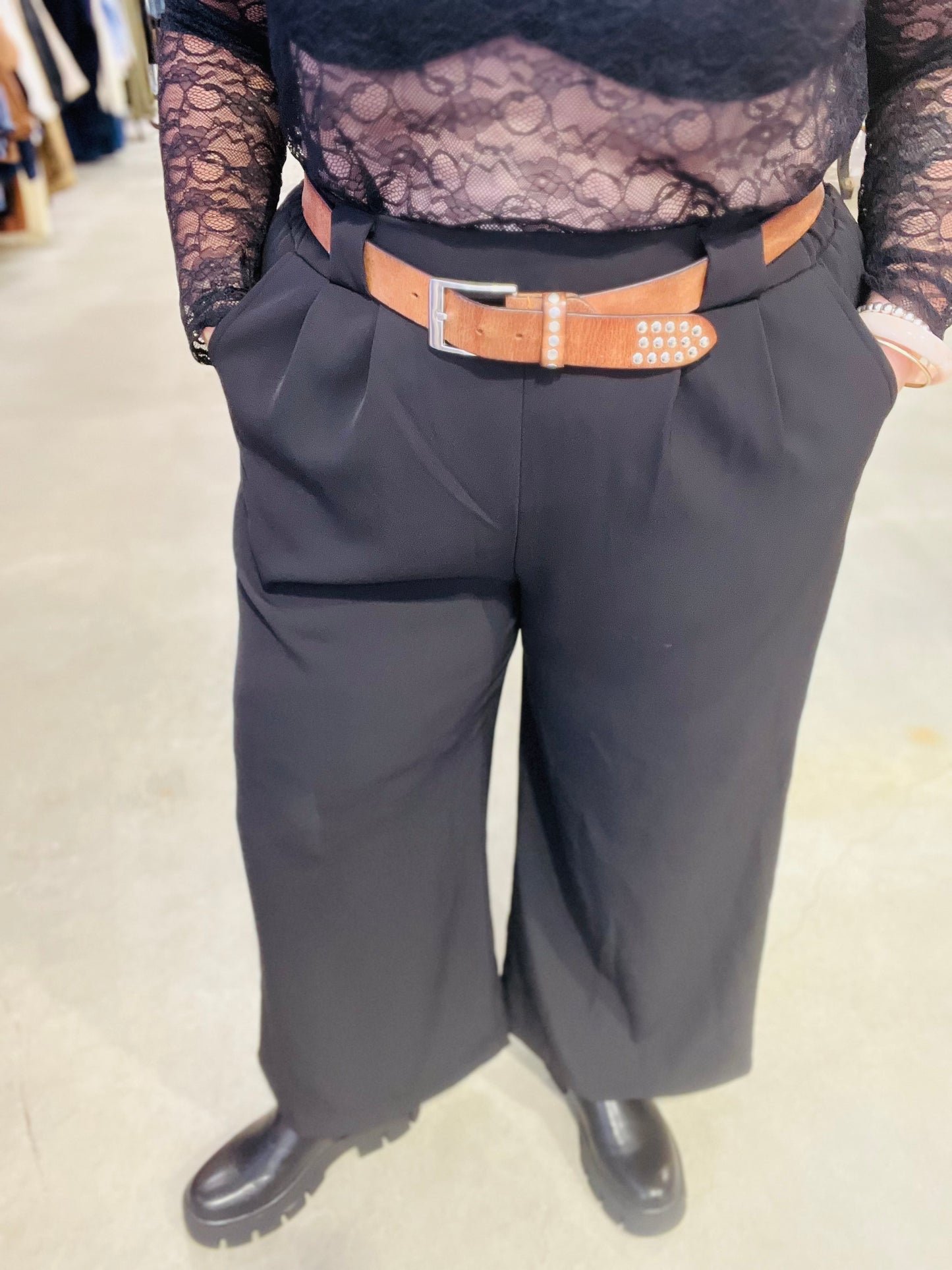 Pantalon à pinces RITZ - Noir