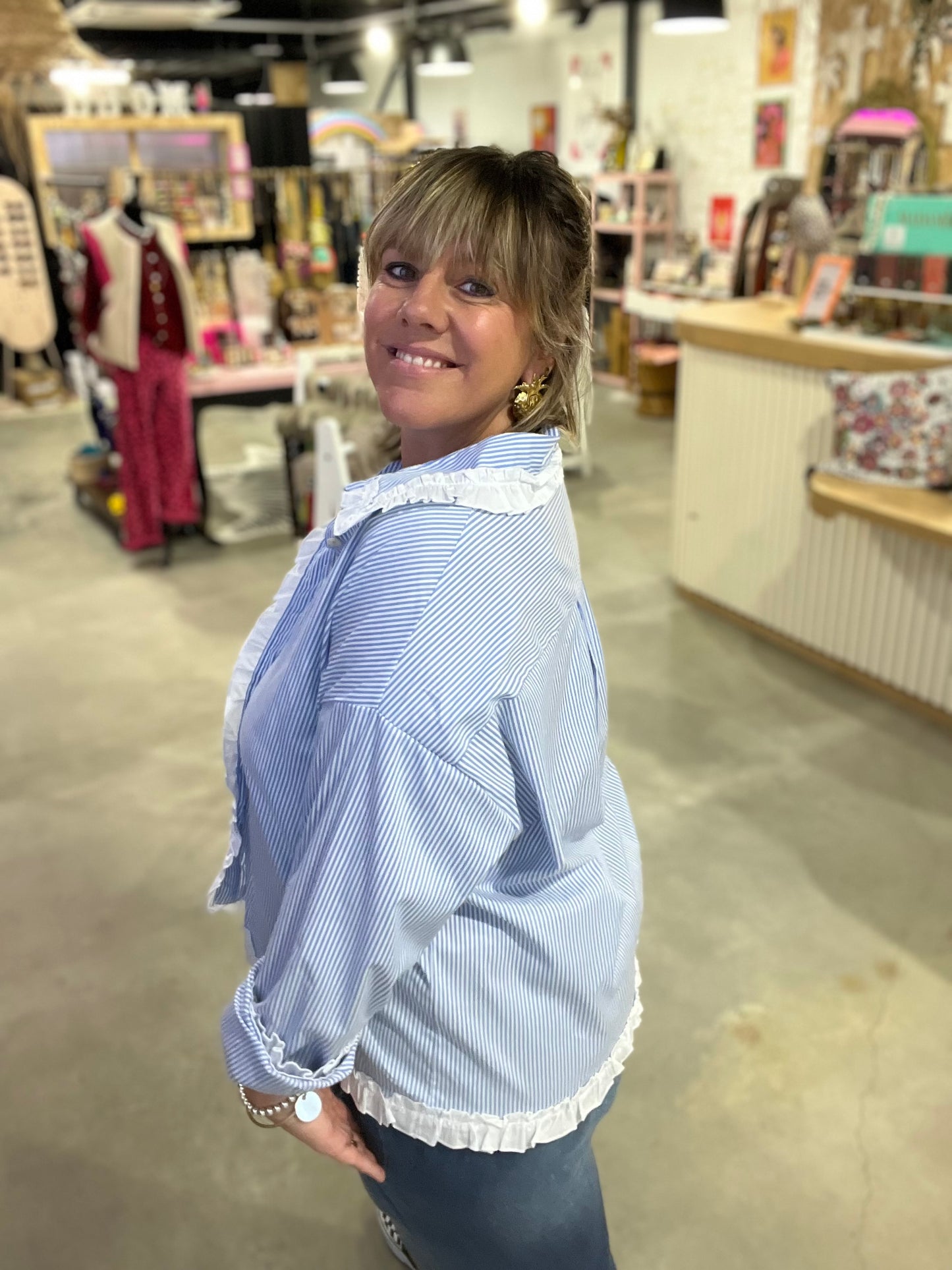 Chemise rayée VERA - Bleu/Blanc