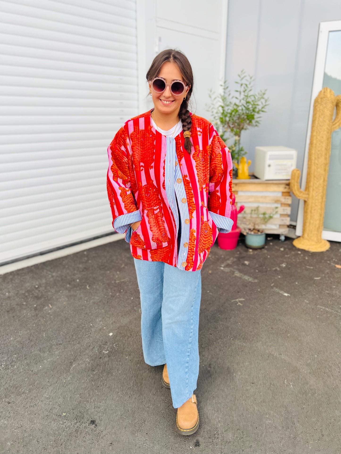 Veste matelassée velours TIGER - 4 couleurs