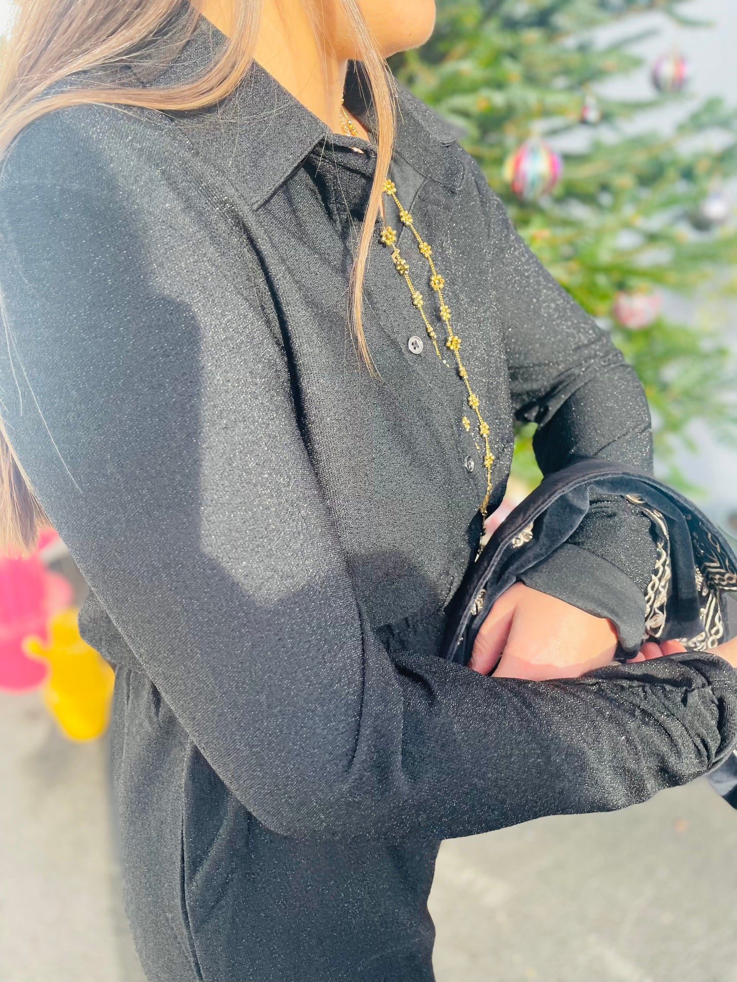 Combi paillettes DAPHNE - Noir