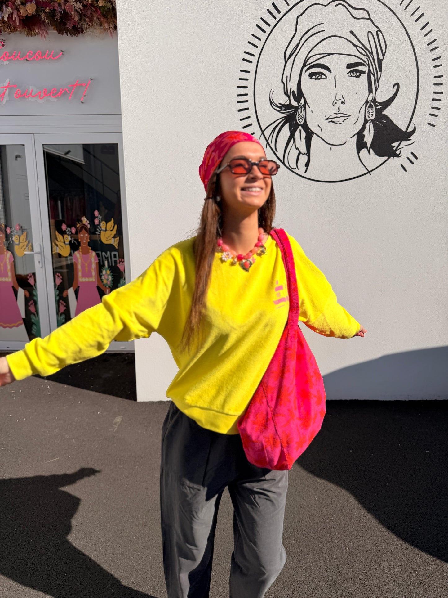 Sweat Graziana - jaune fluo