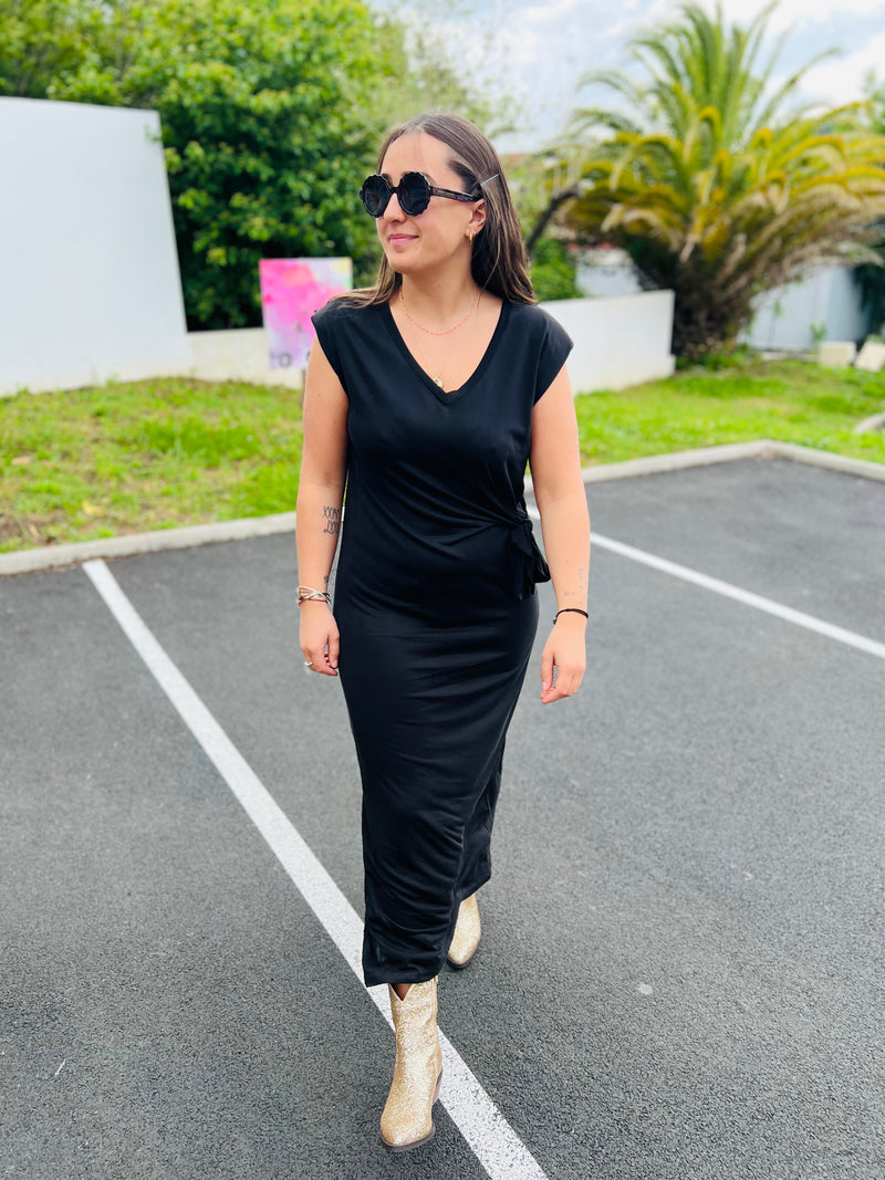 Robe coton Gina - Noir
