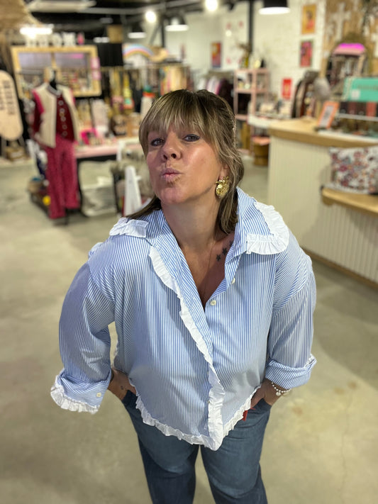 Chemise rayée VERA - Bleu/Blanc