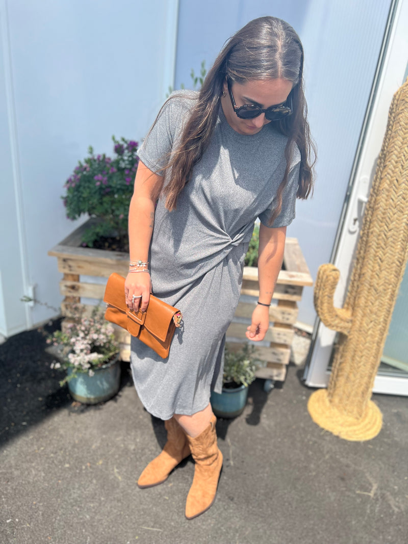 Robe coton DORIS - Gris
